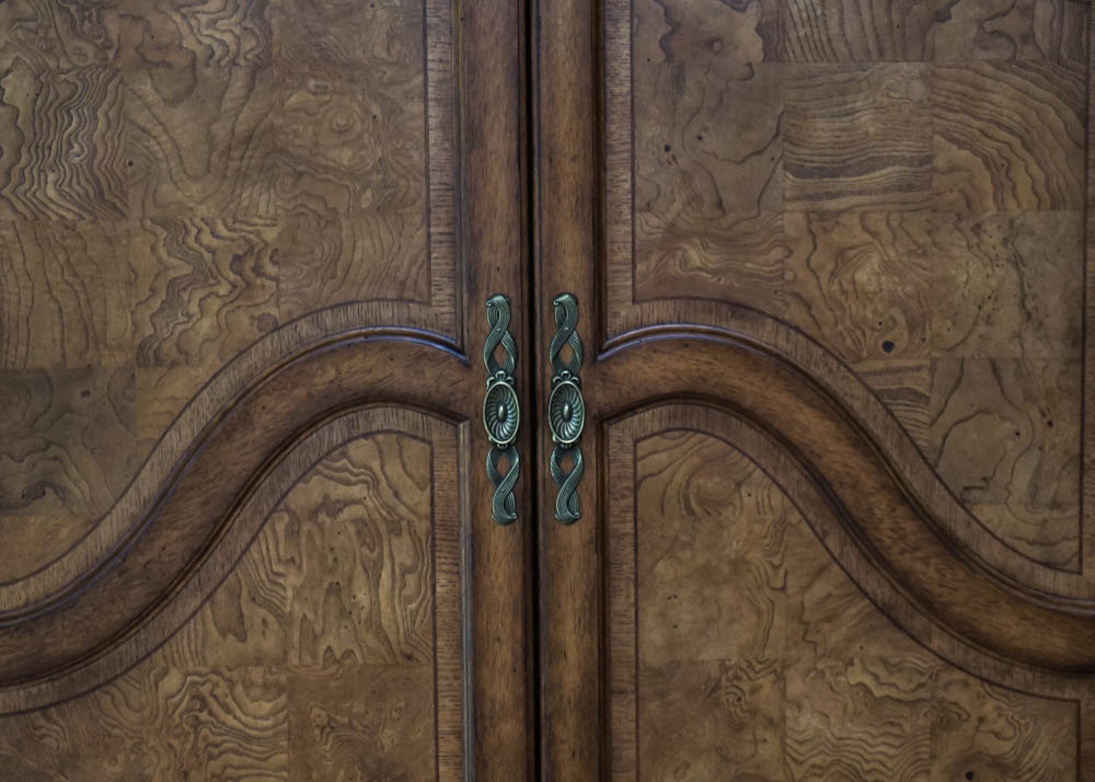 Burl Front Armoire by Thomasville