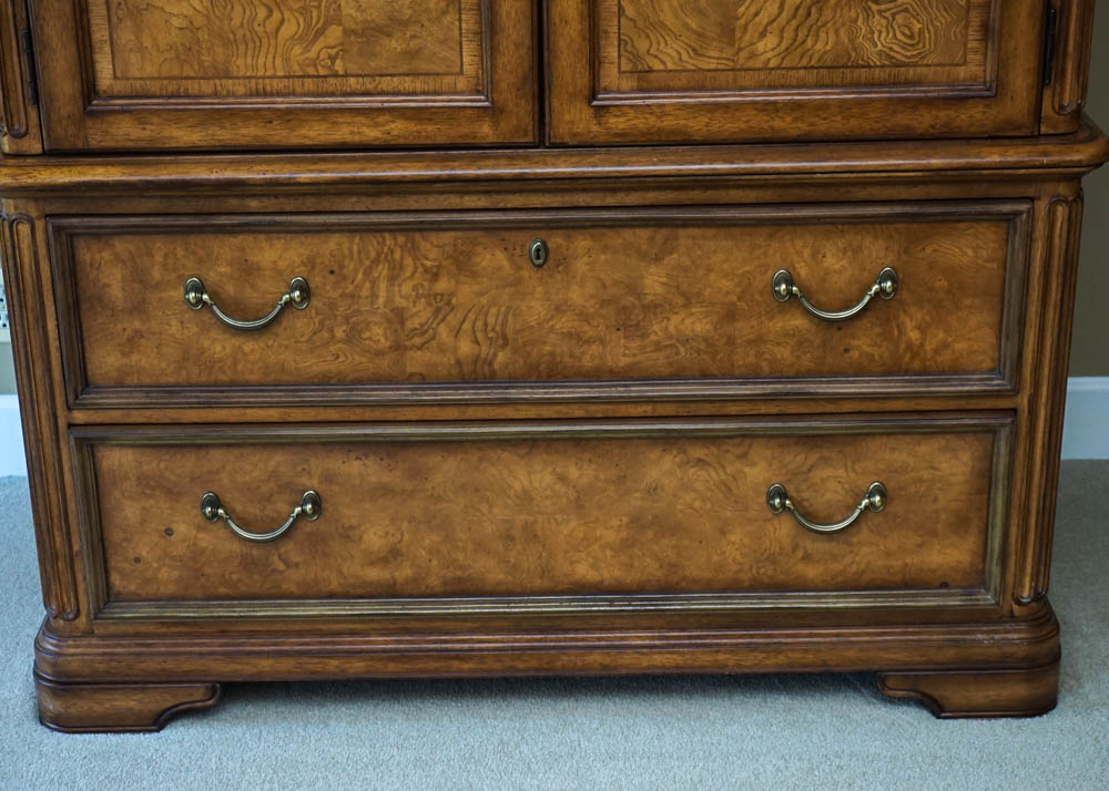 Burl Front Armoire by Thomasville