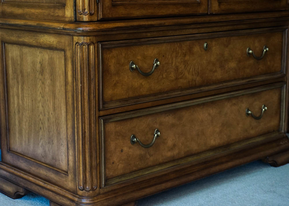 Burl Front Armoire by Thomasville