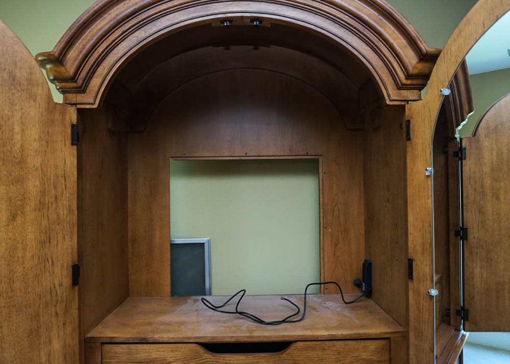 Burl Front Armoire by Thomasville