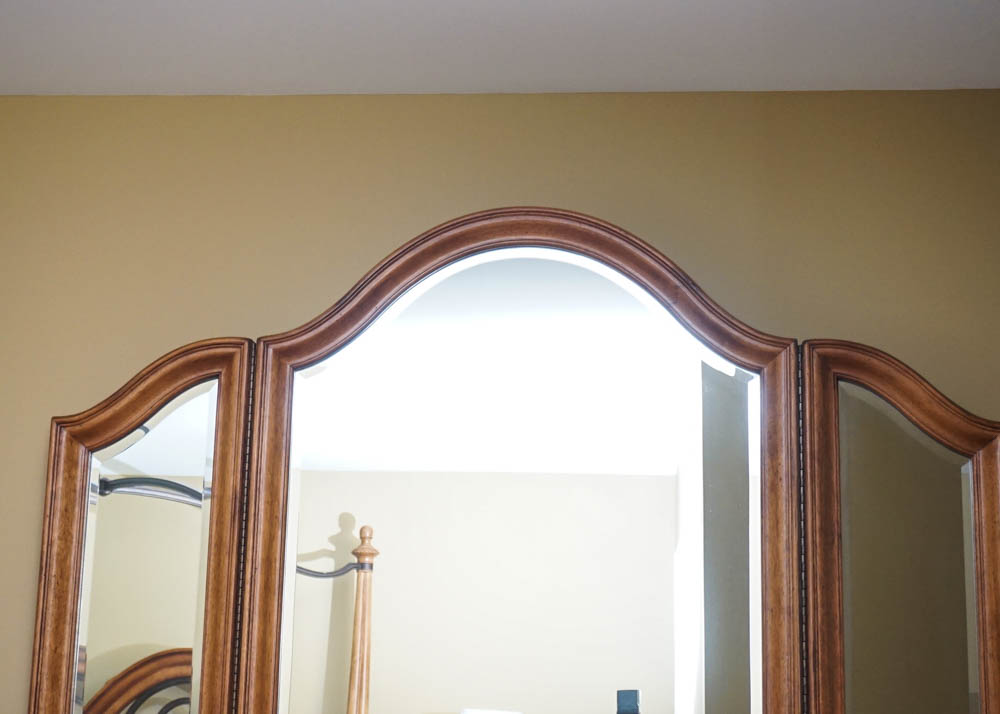 French Provincial Style Chest of Drawers & Mirror by Thomasville