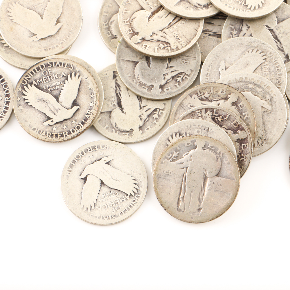 Forty-Seven Standing Liberty Silver Quarters