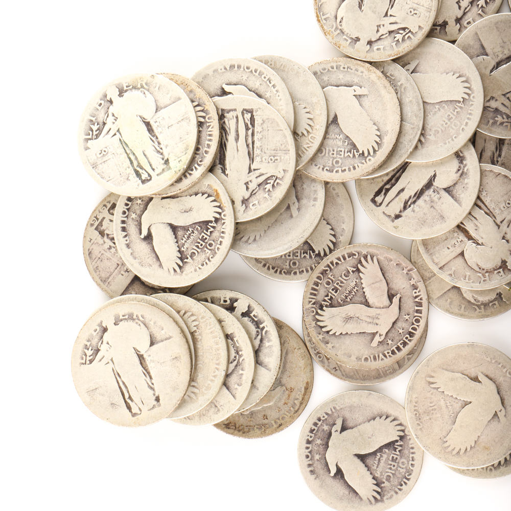 Forty-Seven Standing Liberty Silver Quarters