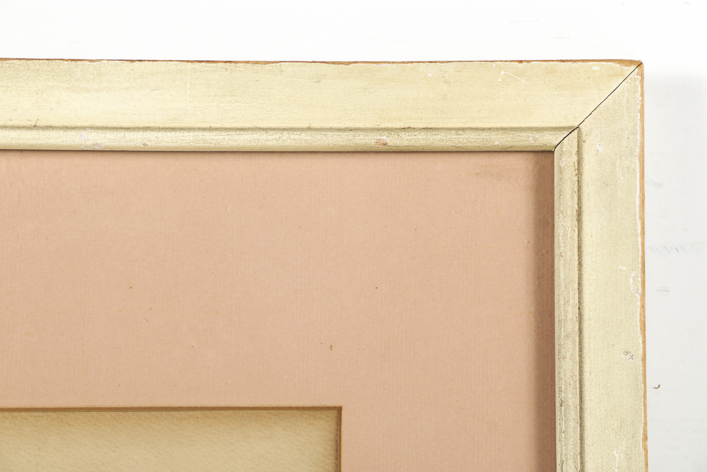 Hazel Ware Pastel Drawing on Paper of a Beach Scene