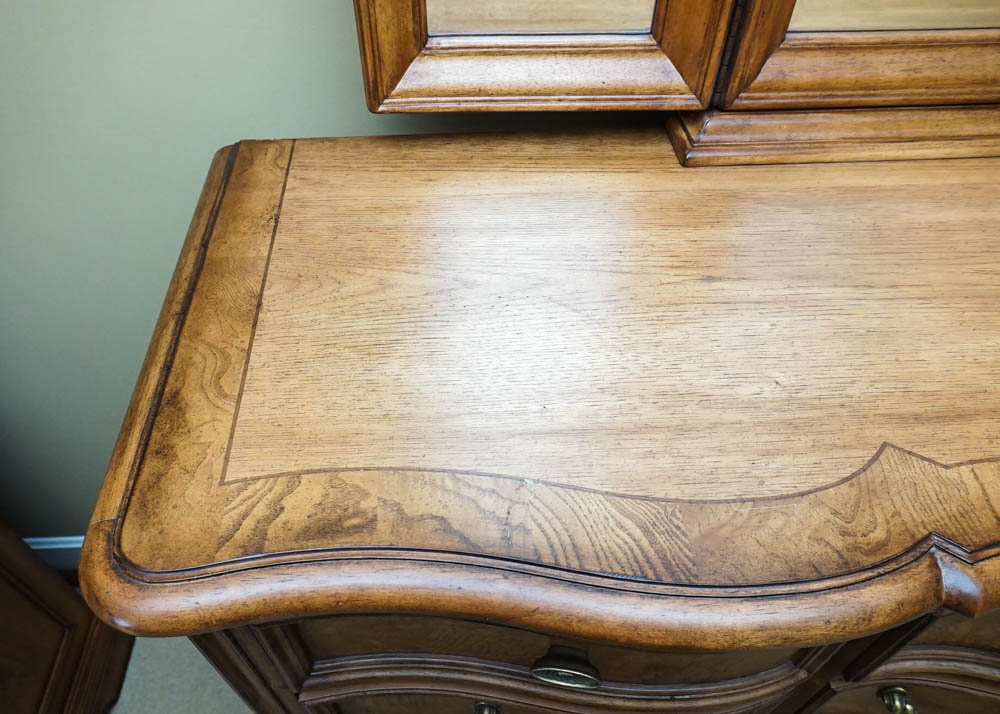 French Provincial Style Chest of Drawers & Mirror by Thomasville