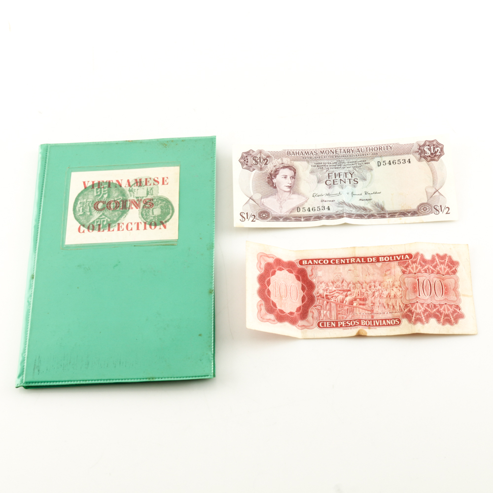 Book of Vietnamese Coins and Foreign Currency