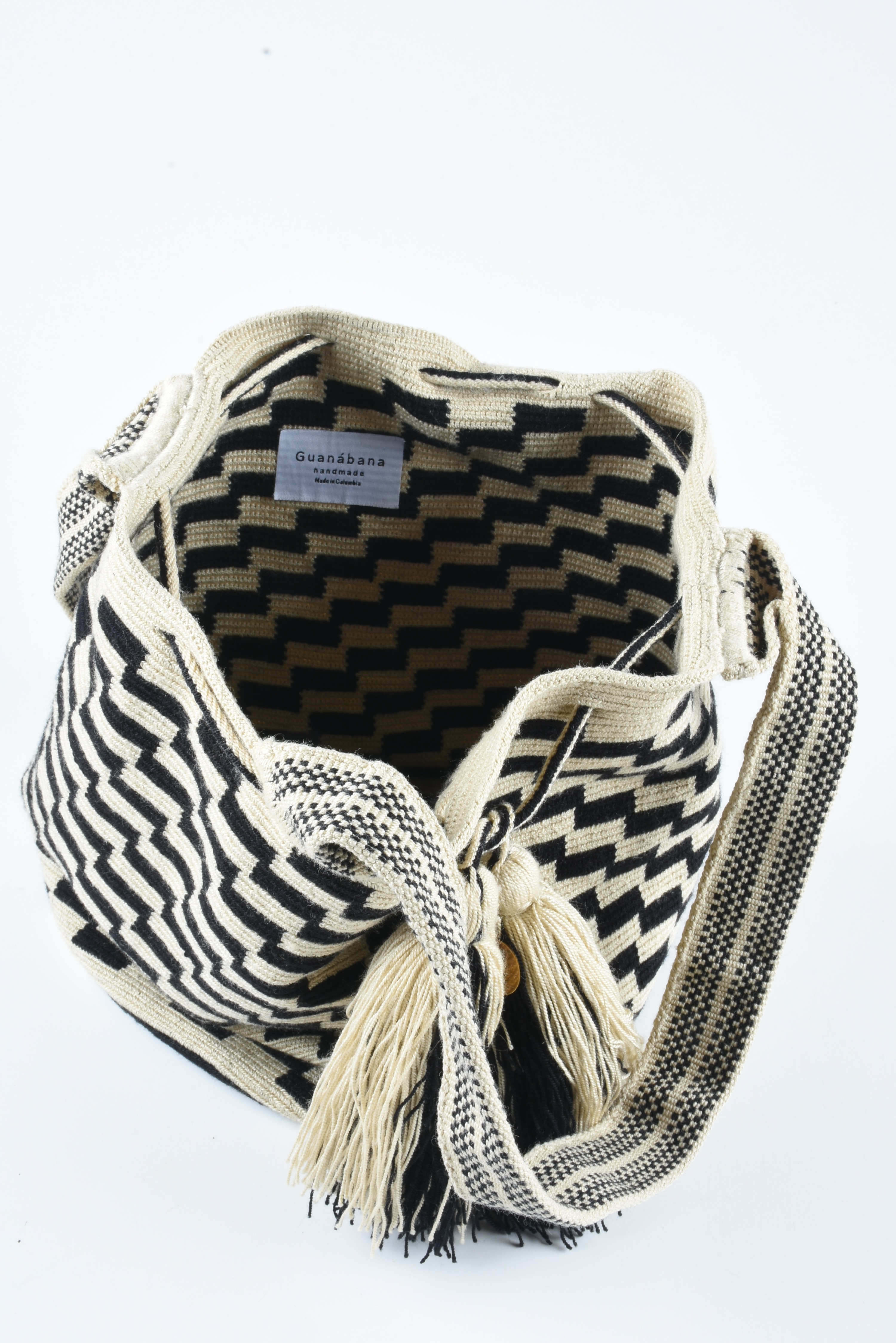 Guanabana Handmade Bucket Bag with Tassels