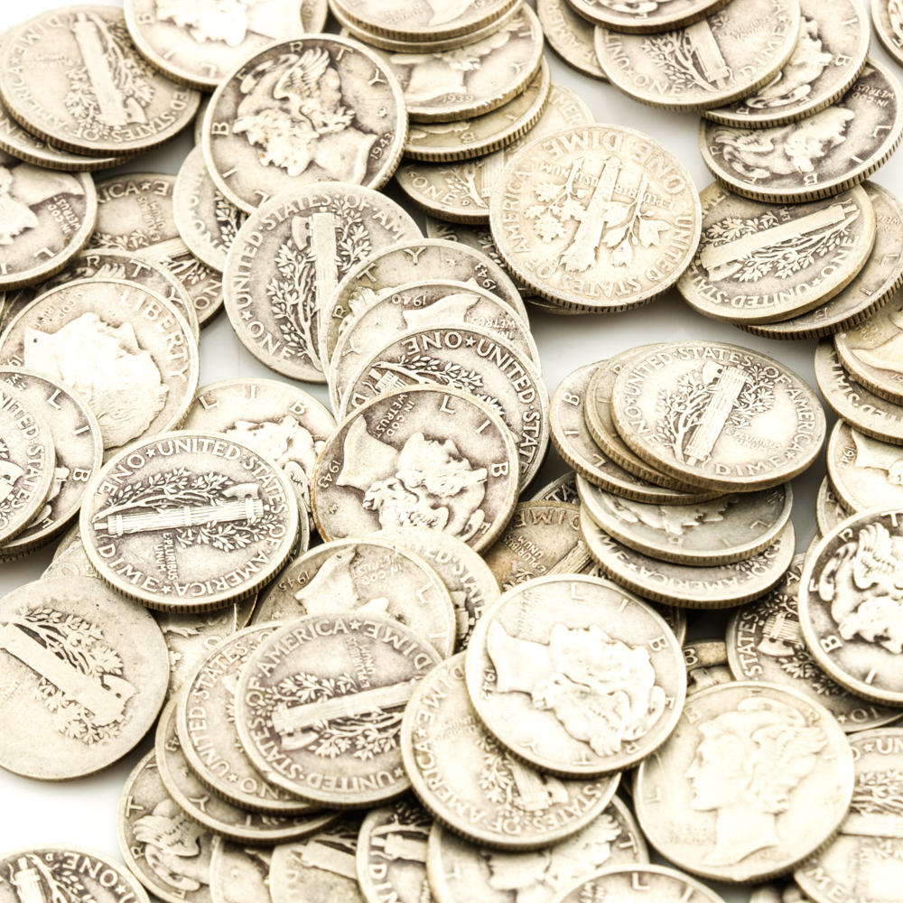 112 Mercury Silver Dimes