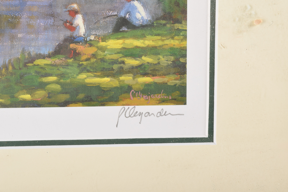 Pierre Desjardins Limted Edition Signed Giclee "Crossing the Bridge-Le Pont"