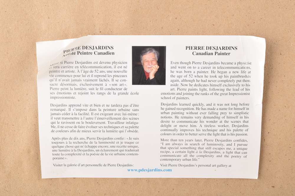 Pierre Desjardins Limted Edition Signed Giclee "Crossing the Bridge-Le Pont"