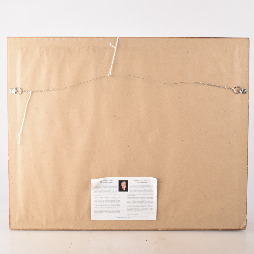 Pierre Desjardins Limted Edition Signed Giclee "Crossing the Bridge-Le Pont"