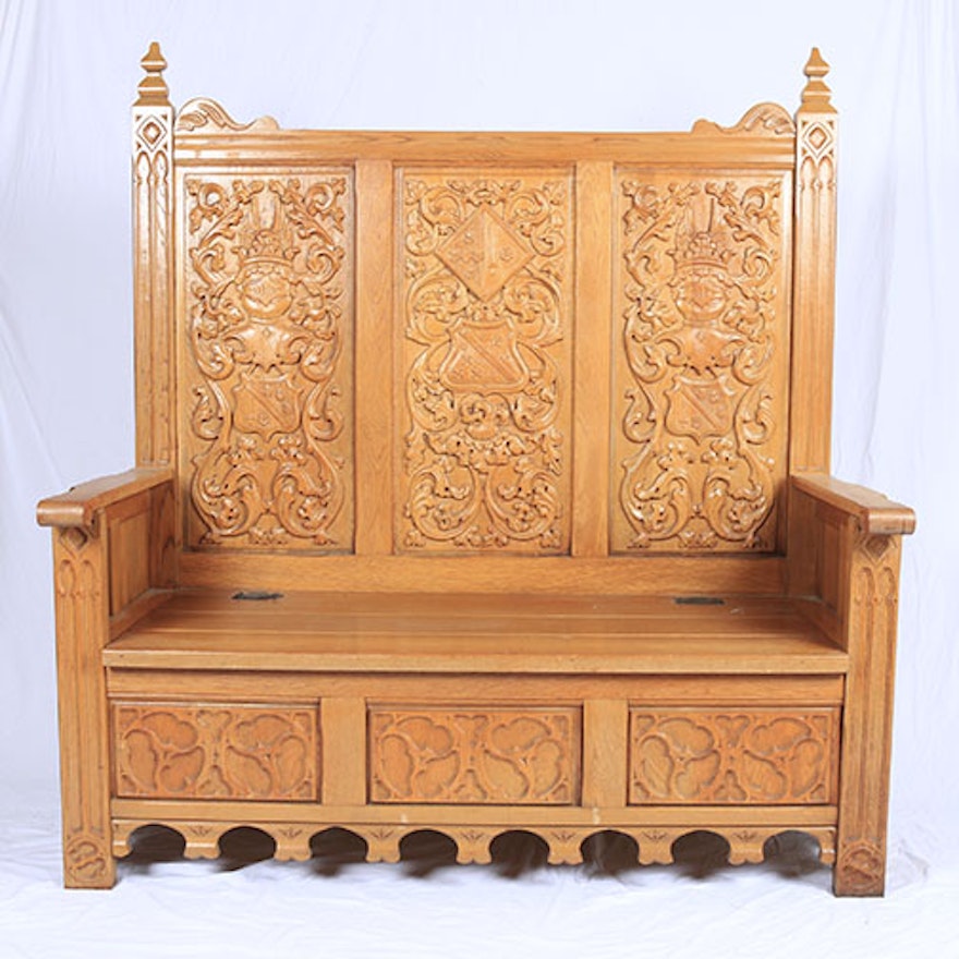 Vintage Ornate Entry Bench