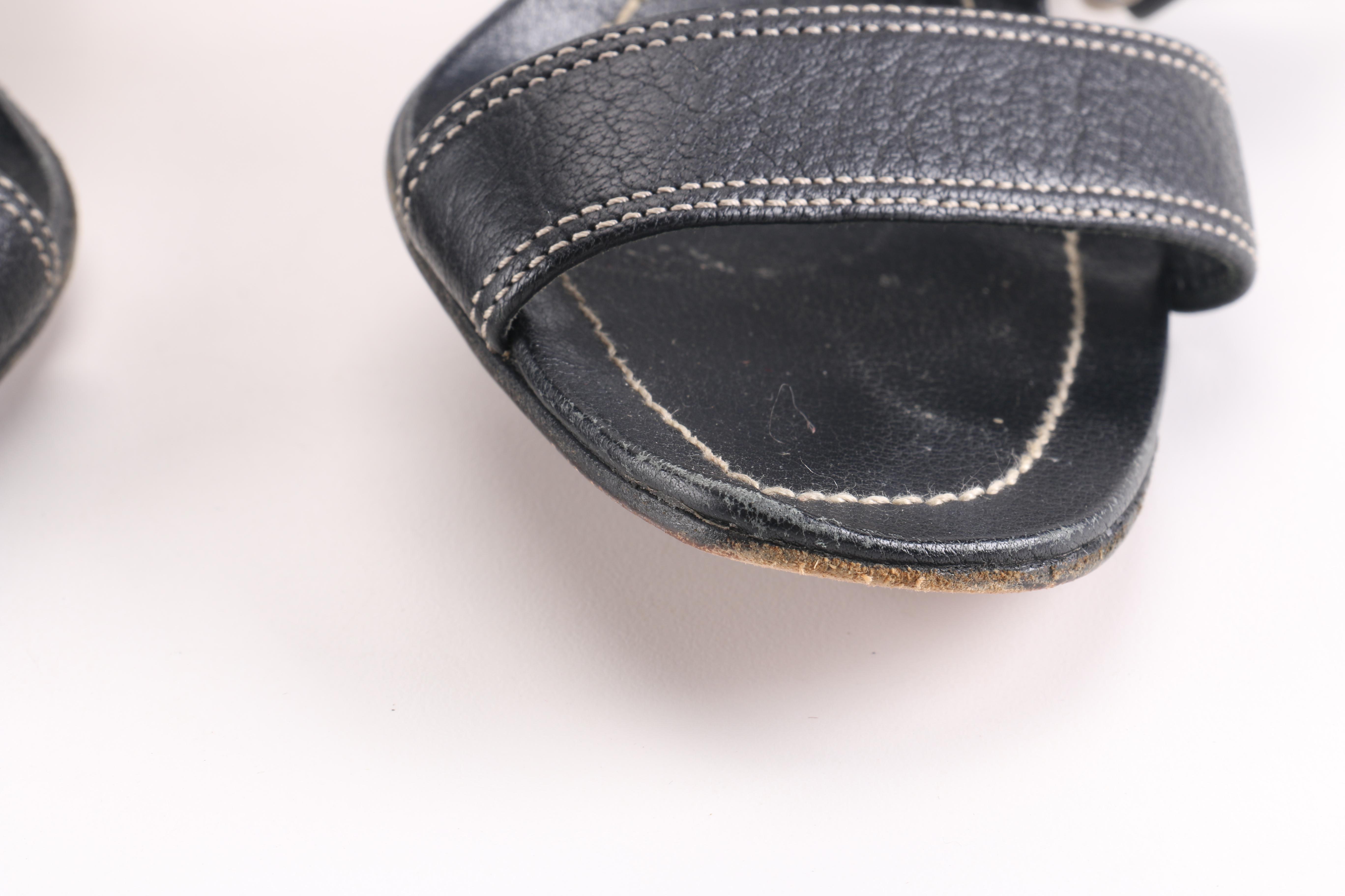 Prada Sandals in Black Leather