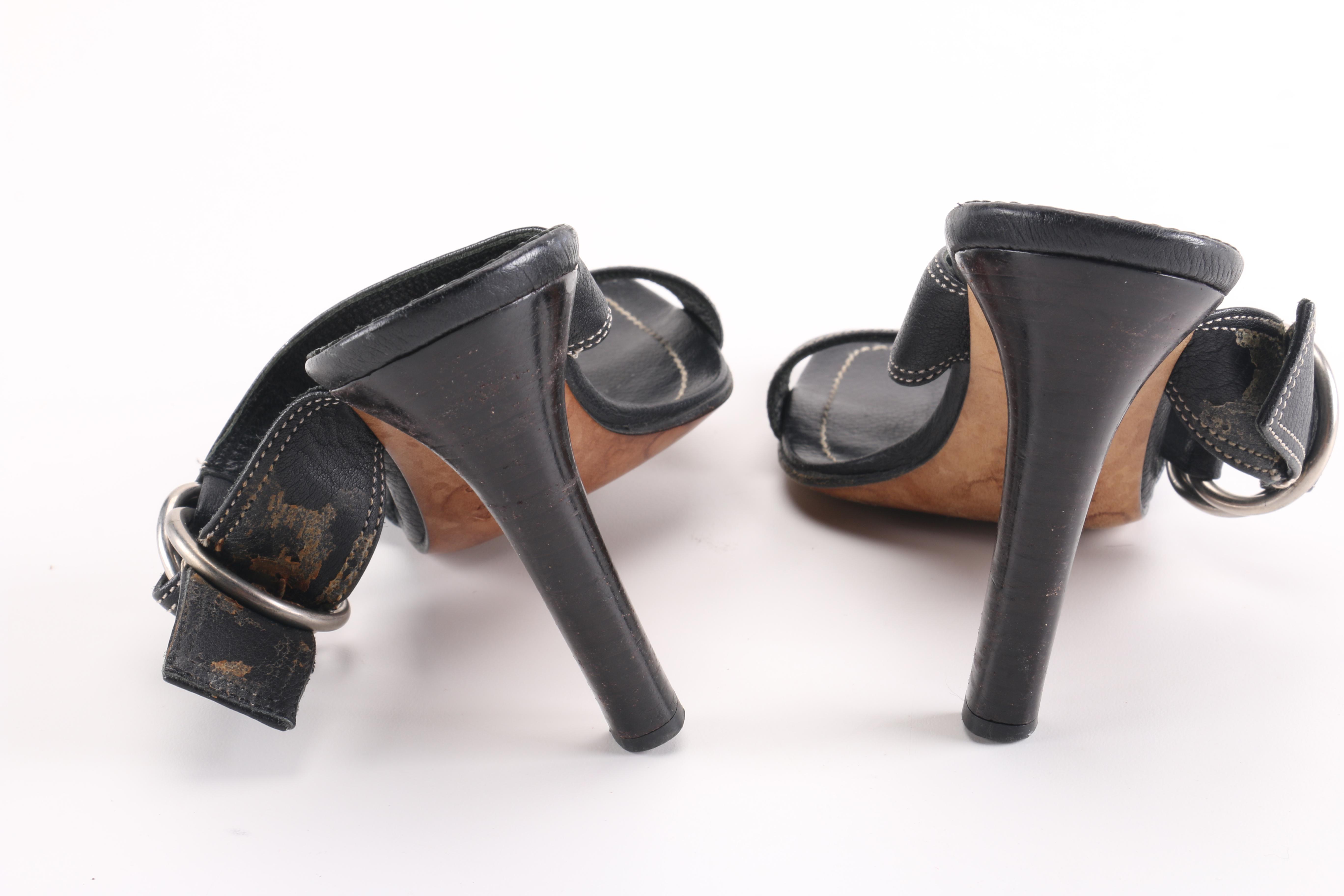 Prada Sandals in Black Leather