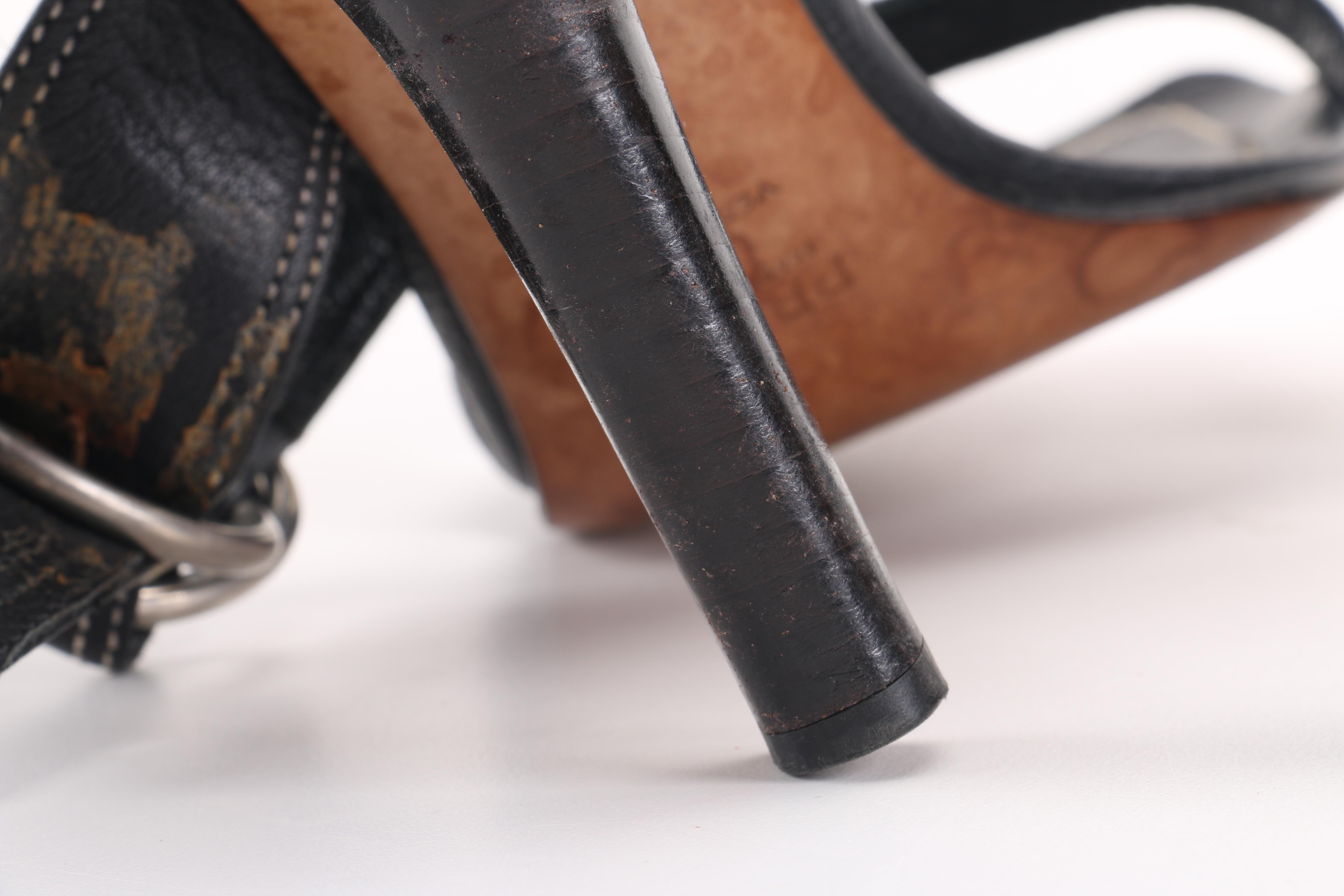 Prada Sandals in Black Leather