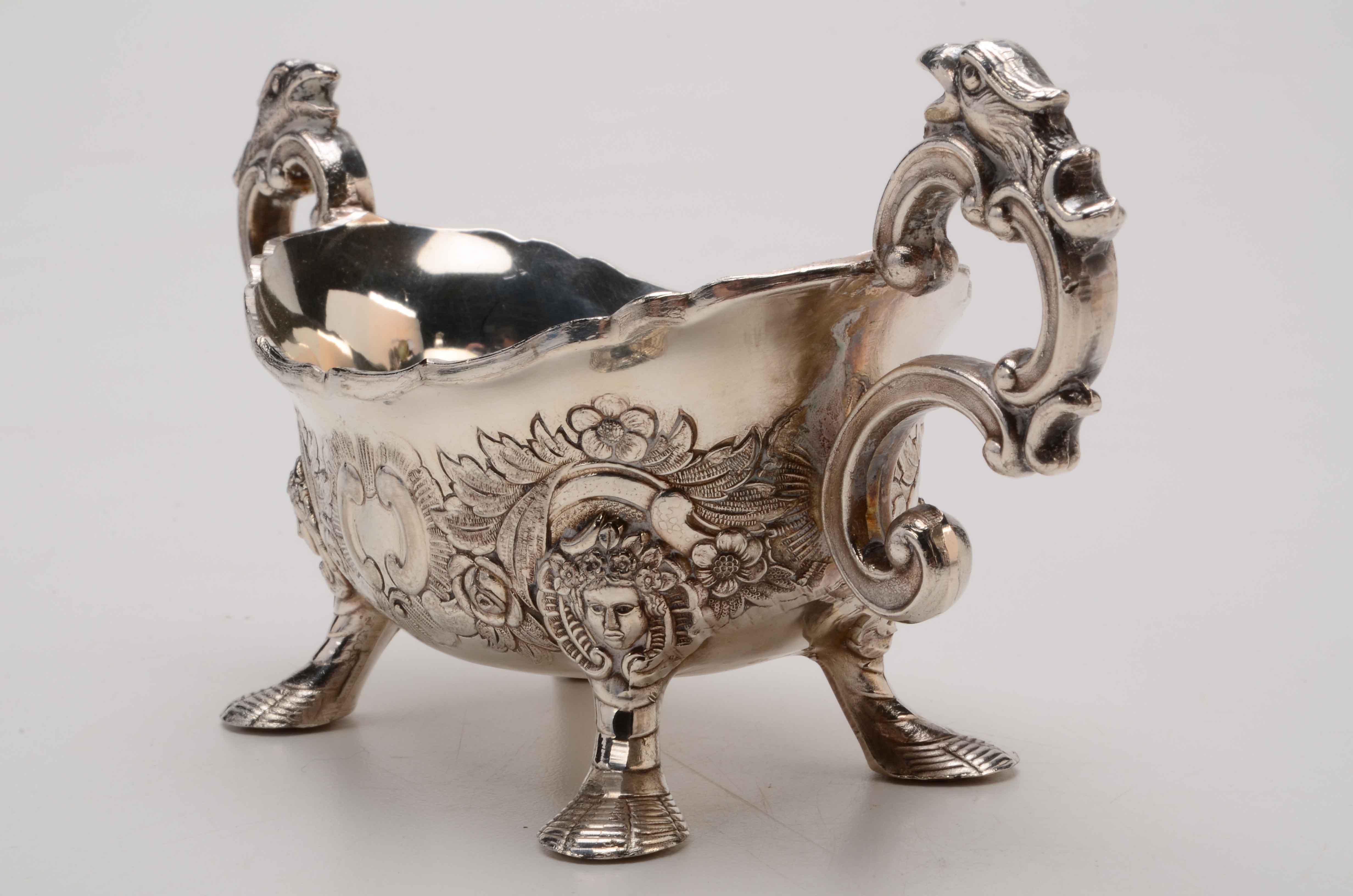 Vintage Corbell & Co. Silver Plate Gravy Boats and Bowl