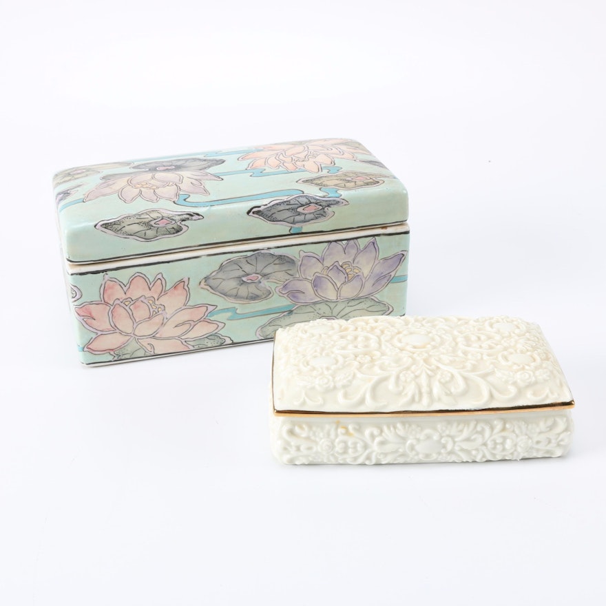 Decorative Rectangular Ceramic Boxes