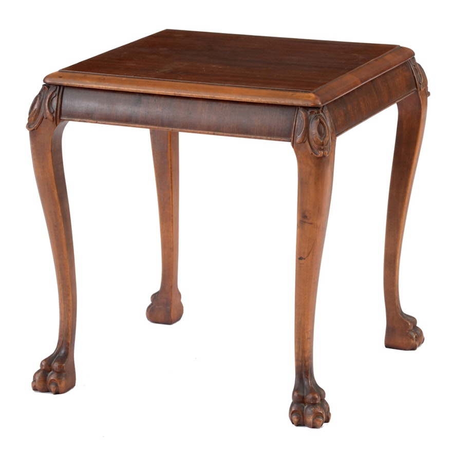 Antique Mahogany Clawfoot Table