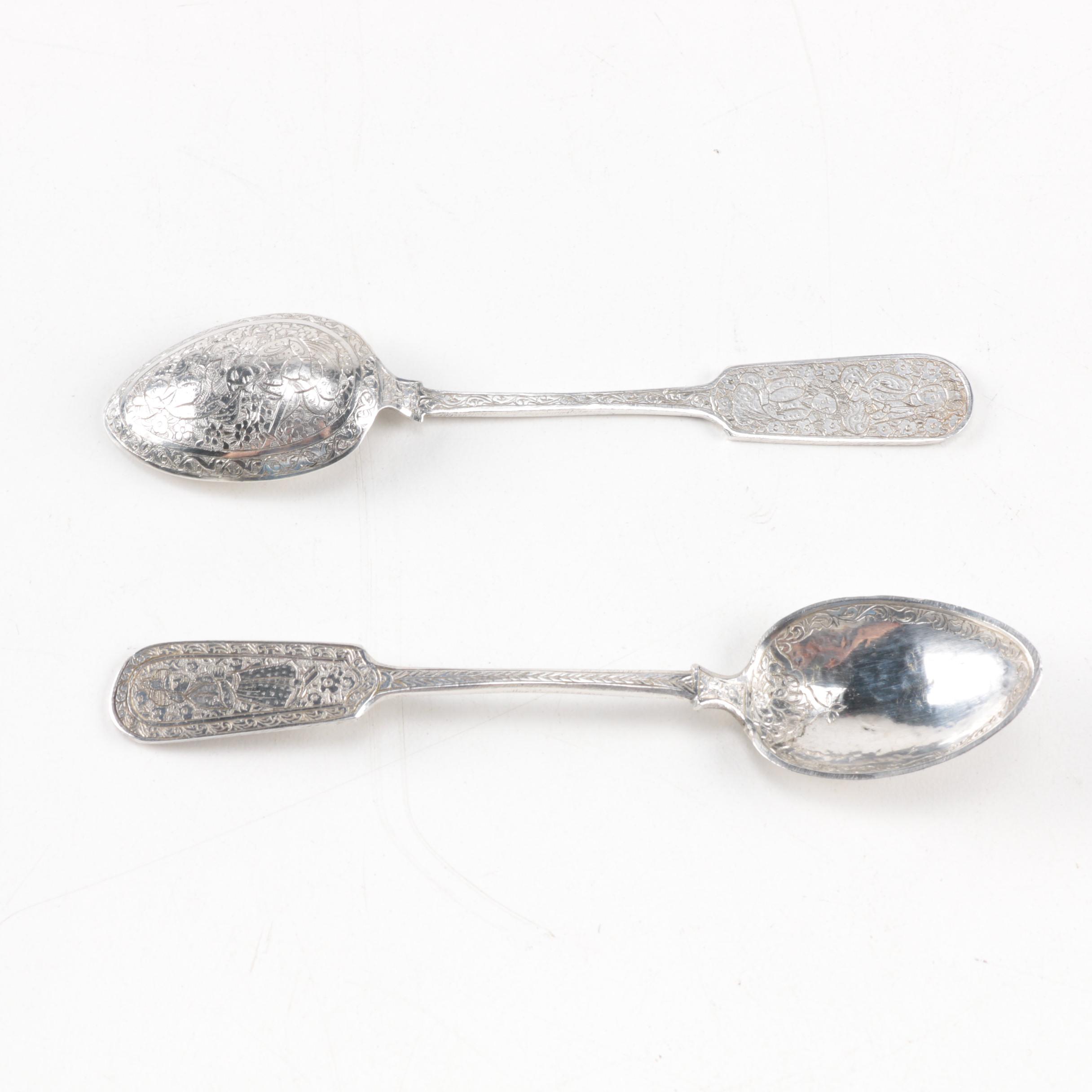 Indo-Persian Sterling Silver Spoons