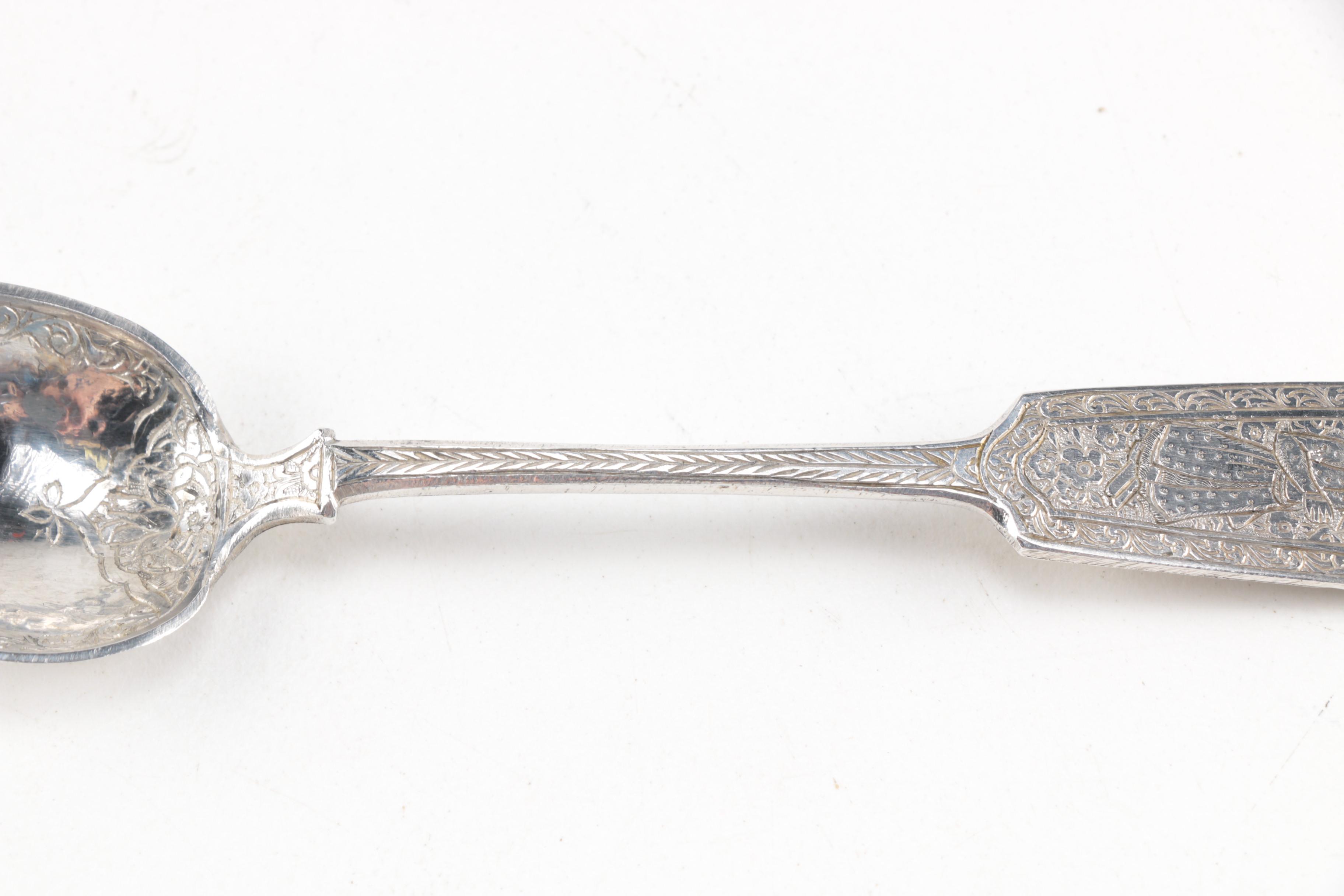 Indo-Persian Sterling Silver Spoons