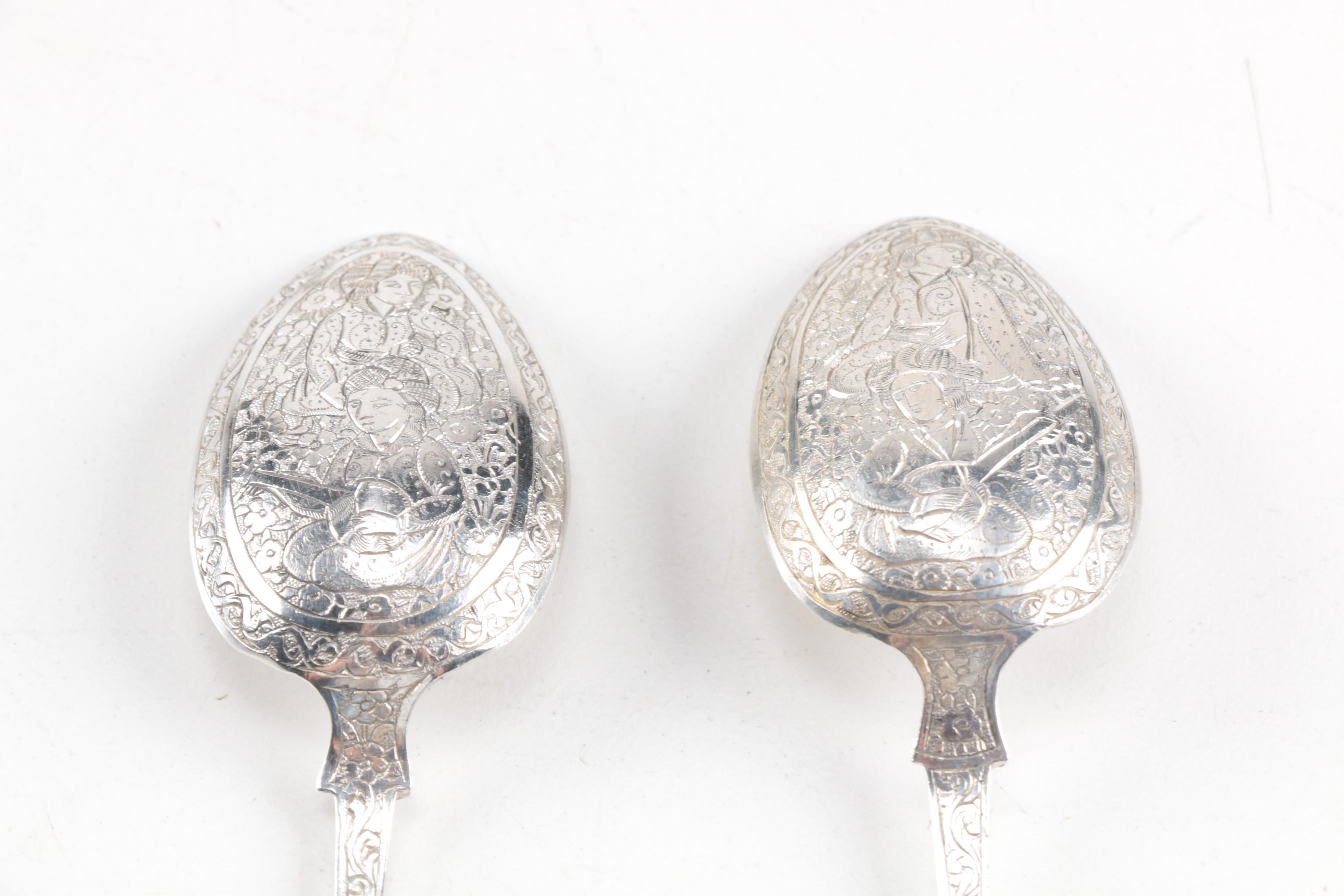 Indo-Persian Sterling Silver Spoons