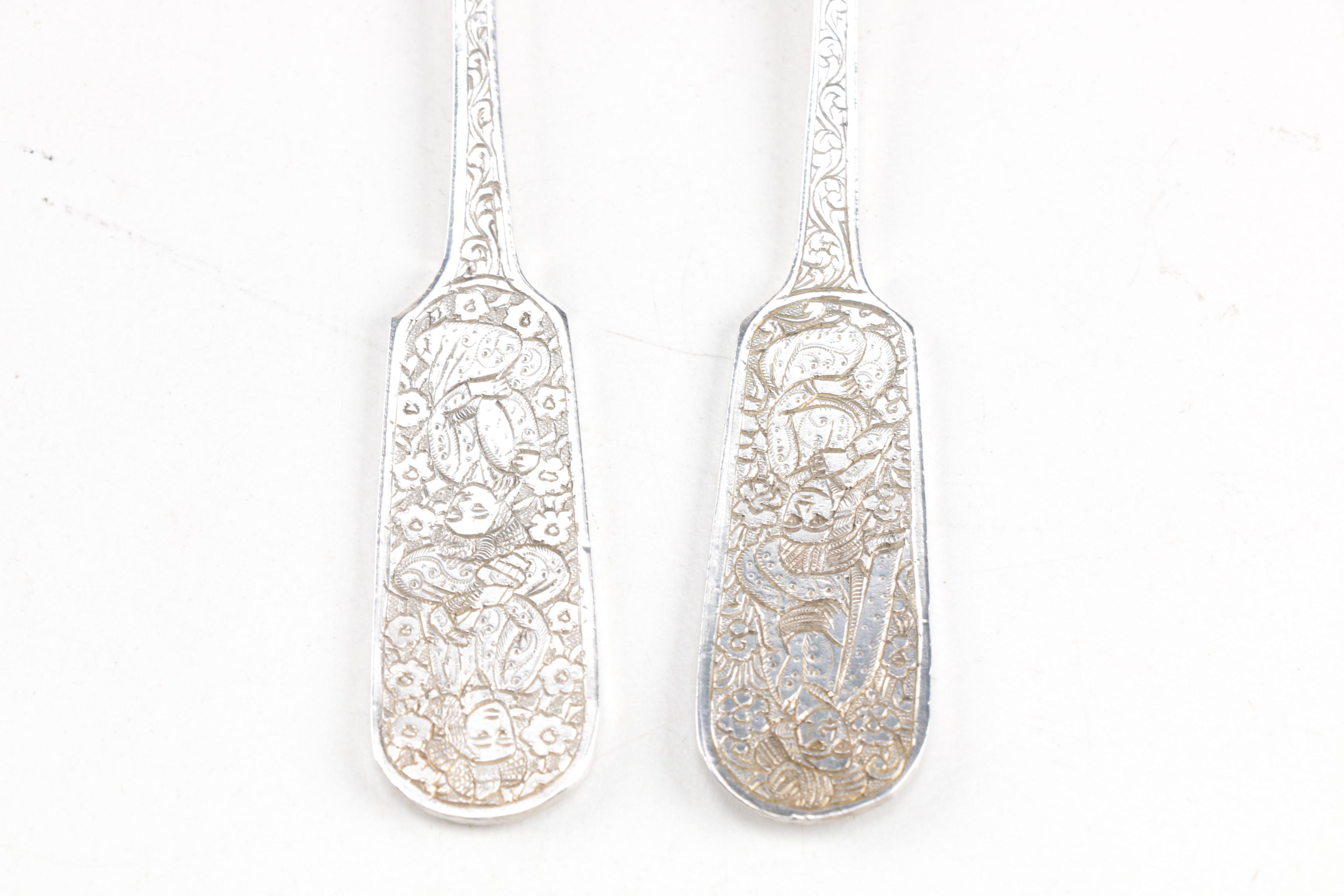 Indo-Persian Sterling Silver Spoons