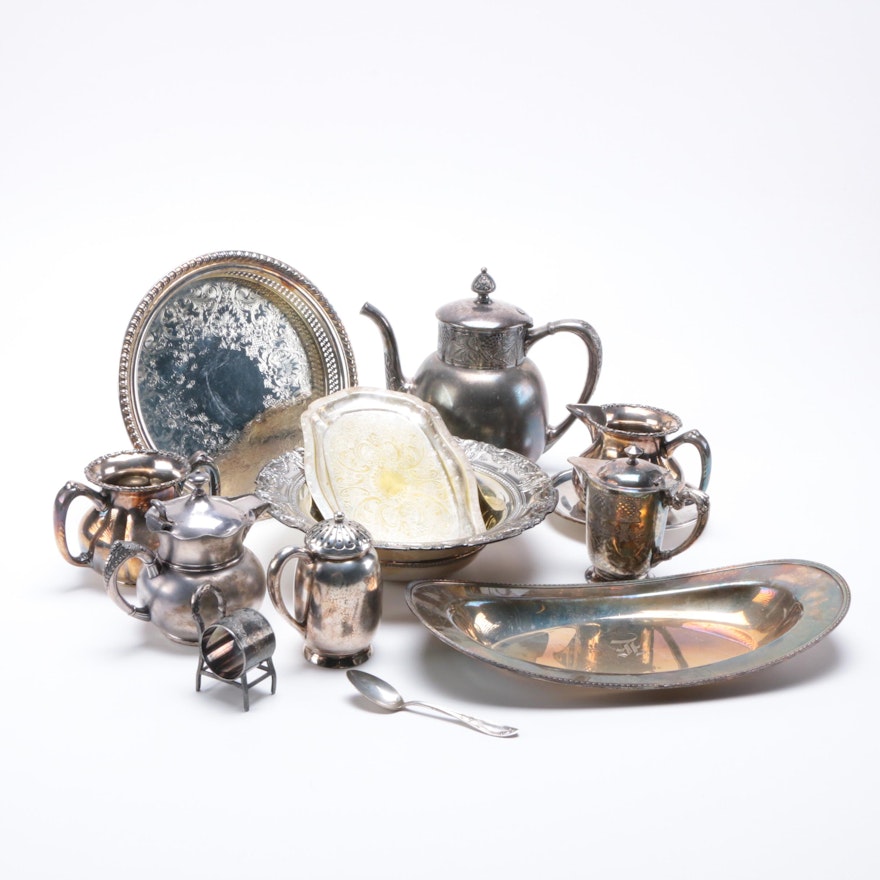 Assortment of Metal Serving Pieces