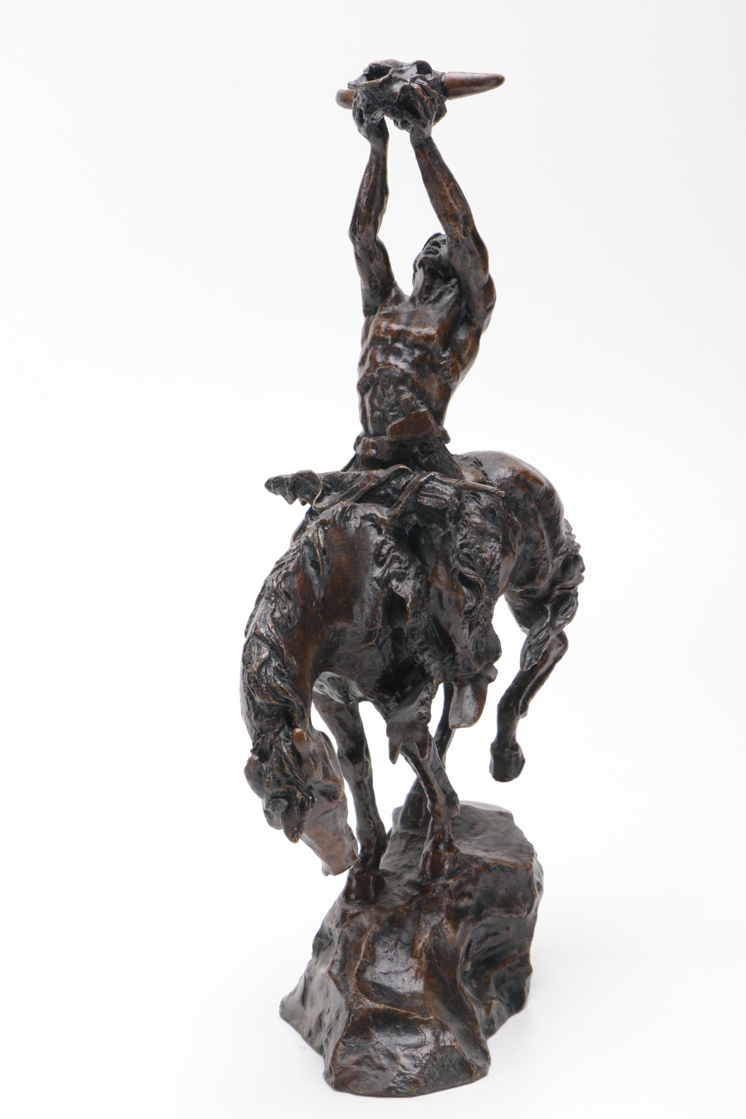Bronze Sculpture After Buck McCain "Invocation"