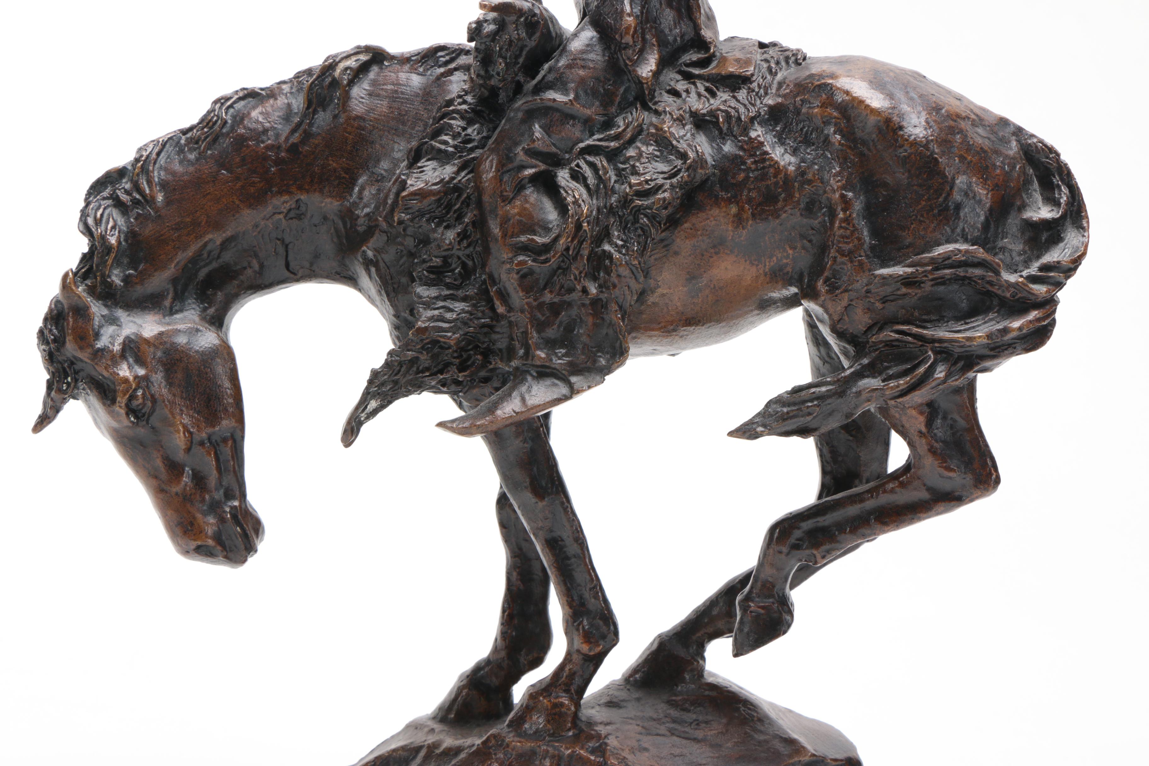 Bronze Sculpture After Buck McCain "Invocation"