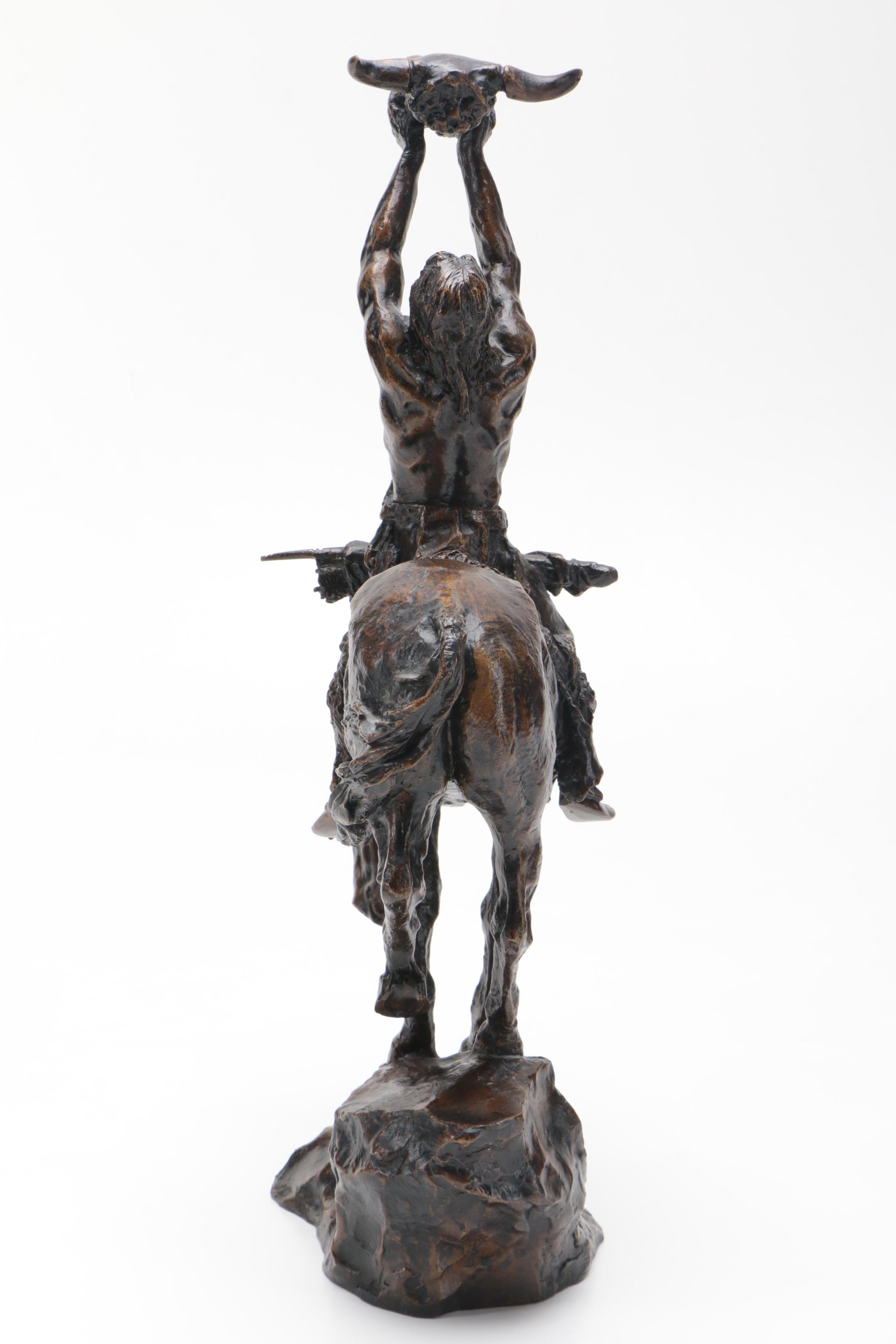 Bronze Sculpture After Buck McCain "Invocation"