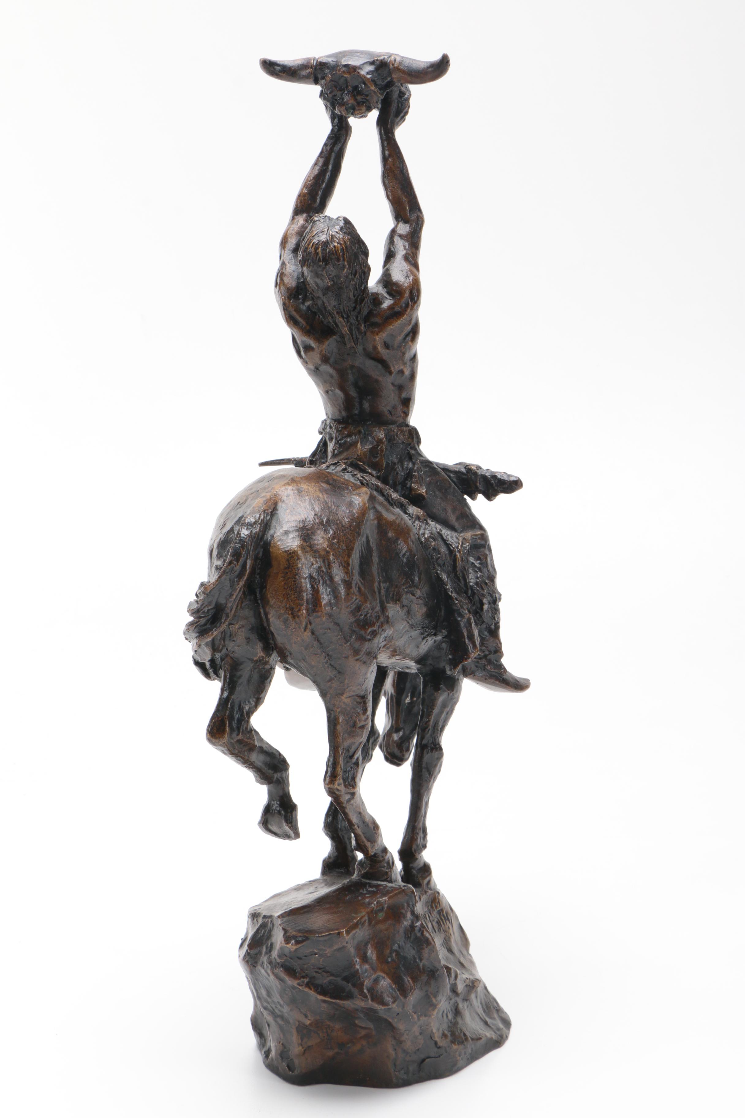 Bronze Sculpture After Buck McCain "Invocation"