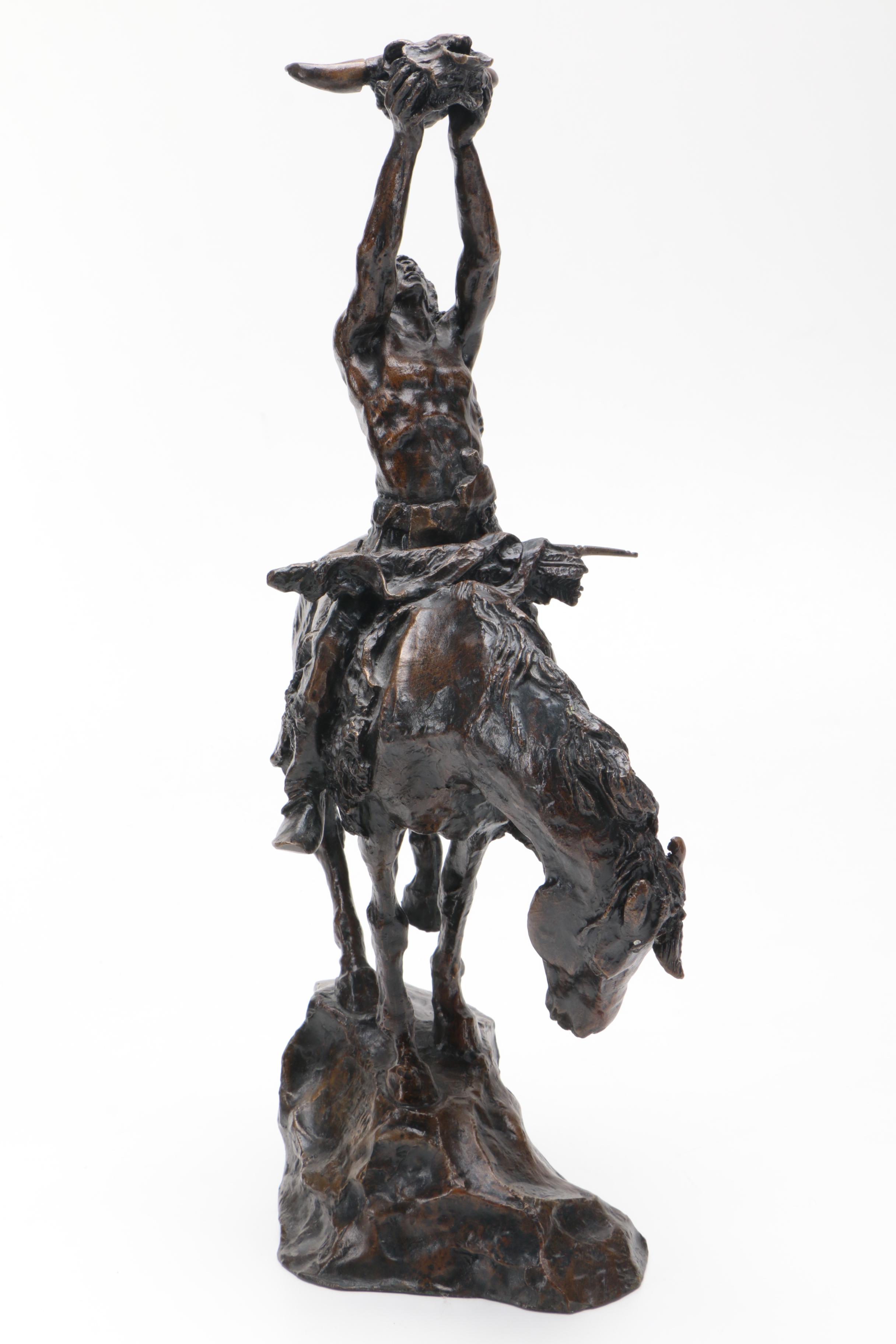 Bronze Sculpture After Buck McCain "Invocation"