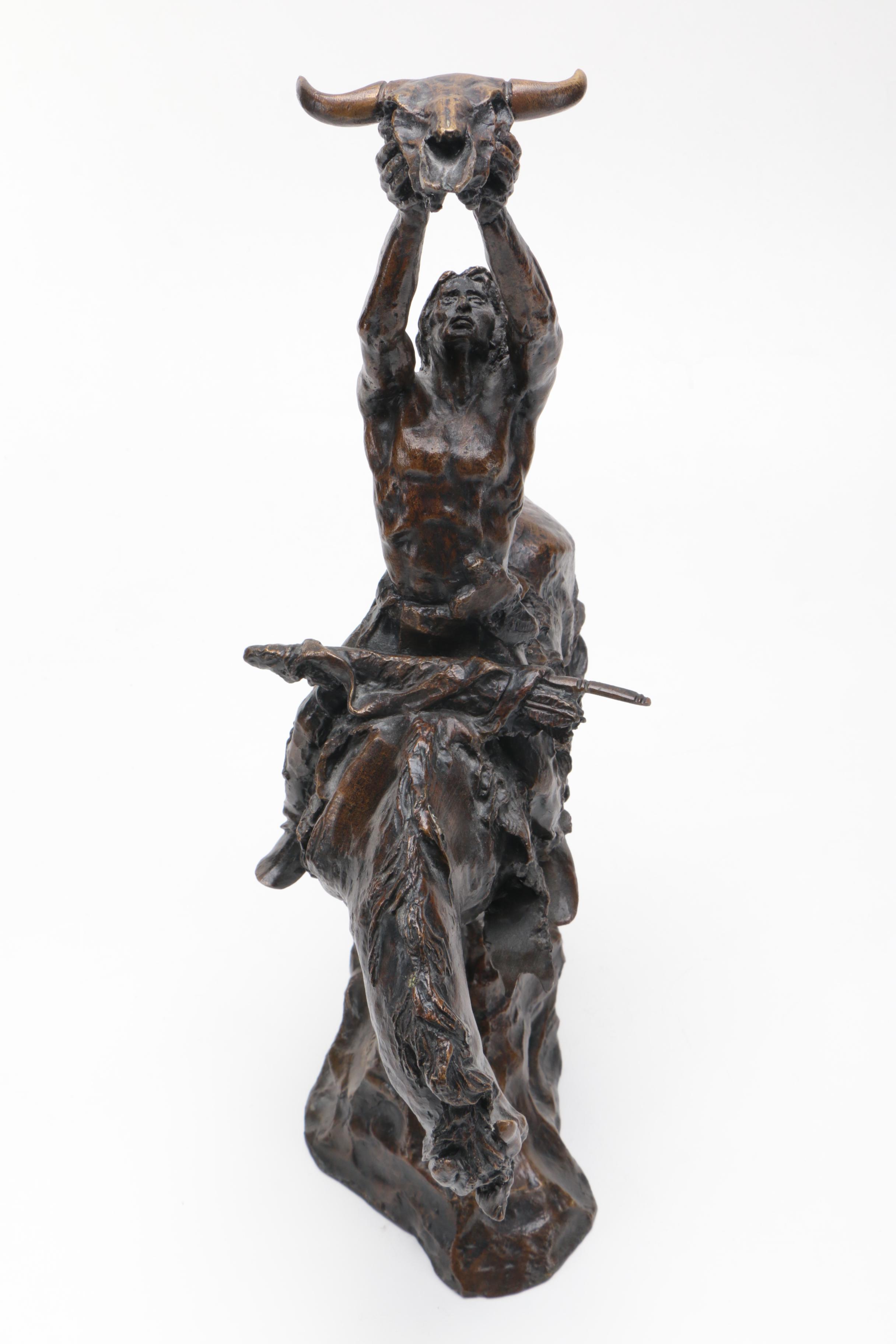 Bronze Sculpture After Buck McCain "Invocation"