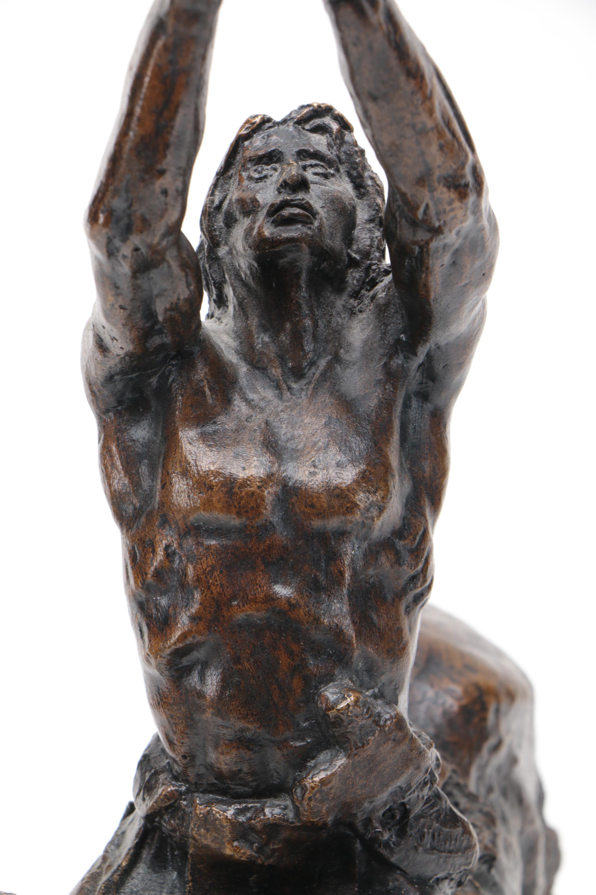 Bronze Sculpture After Buck McCain "Invocation"