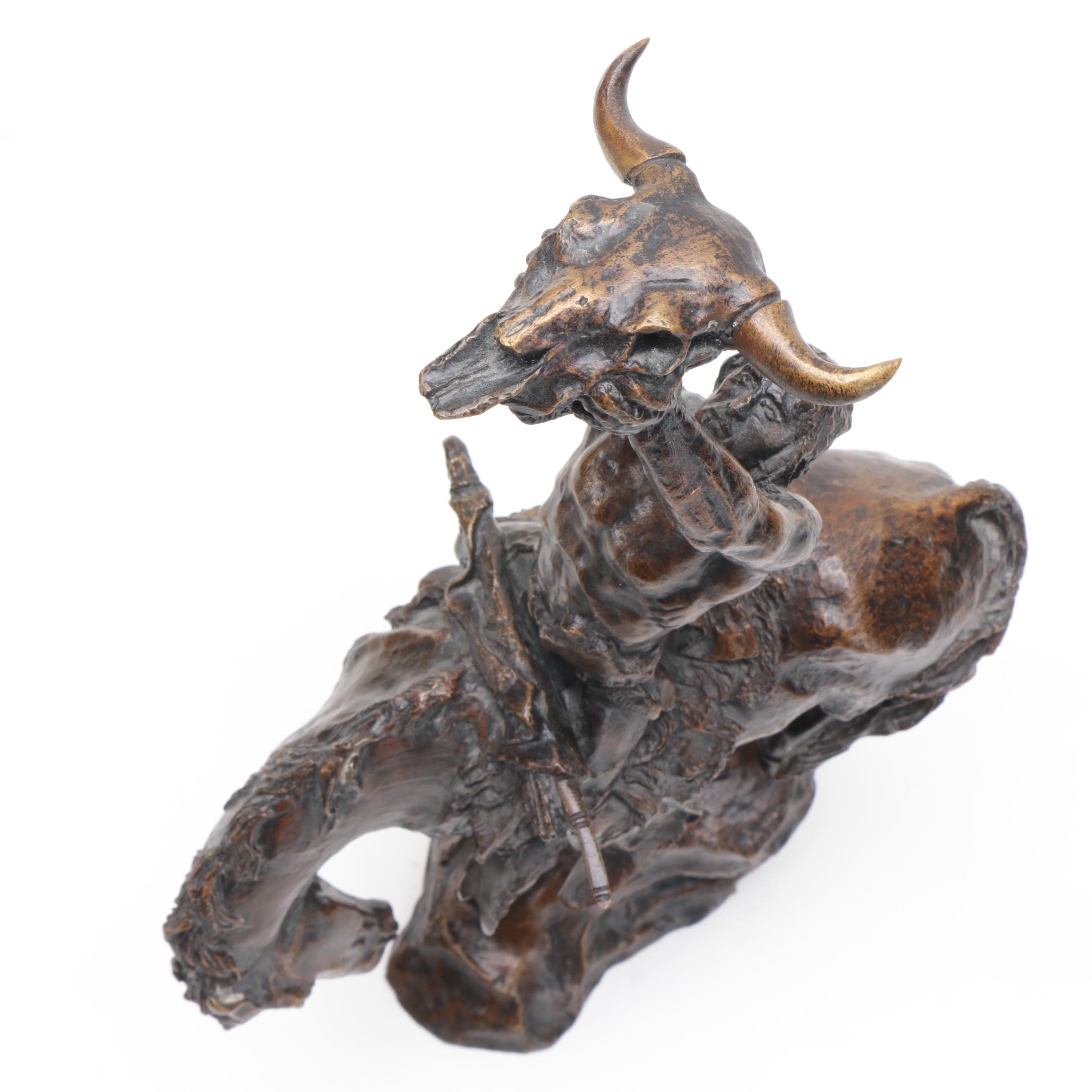 Bronze Sculpture After Buck McCain "Invocation"