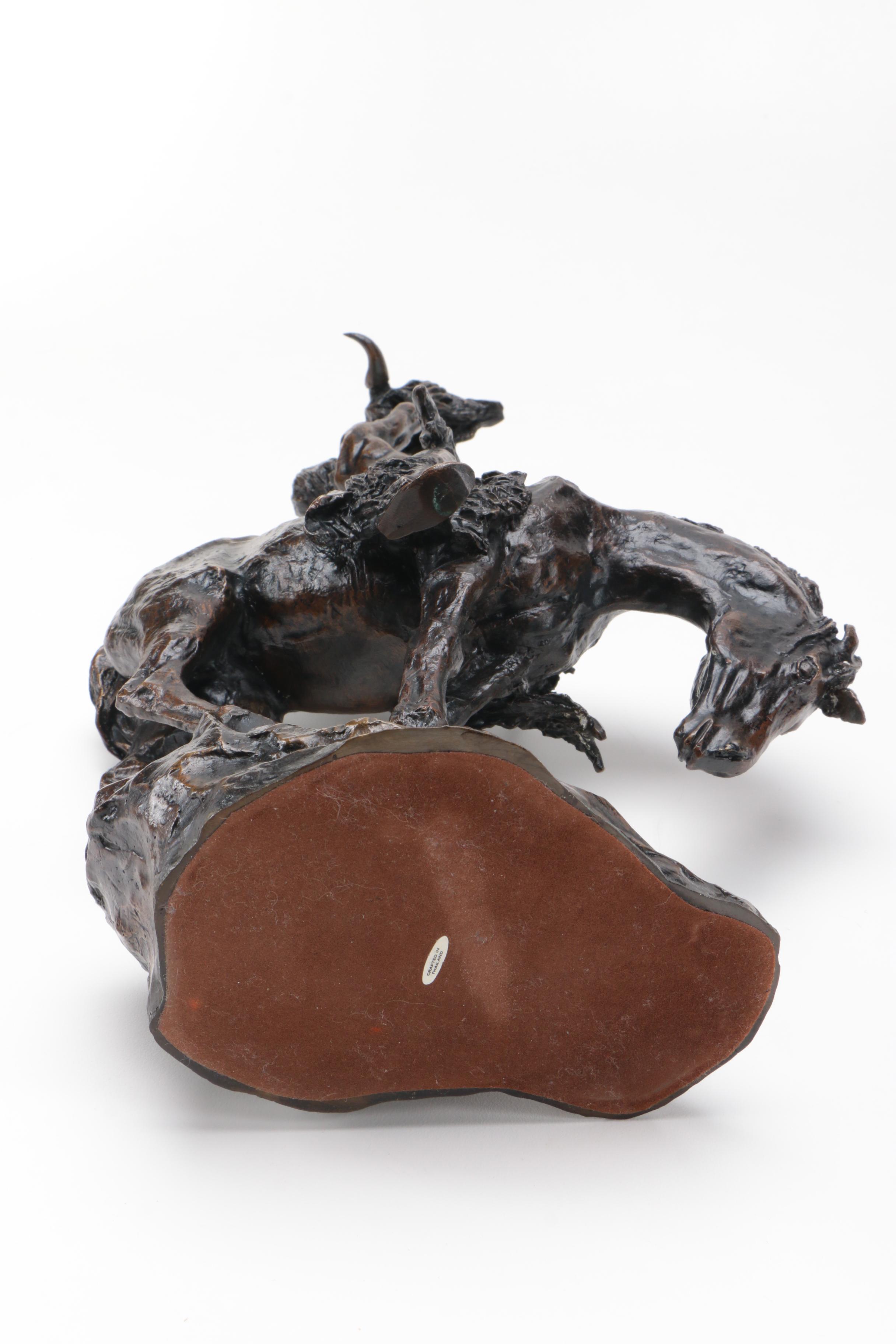 Bronze Sculpture After Buck McCain "Invocation"