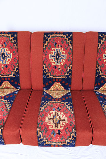 Tapestry Upholstered Arm Chair and Love Seat