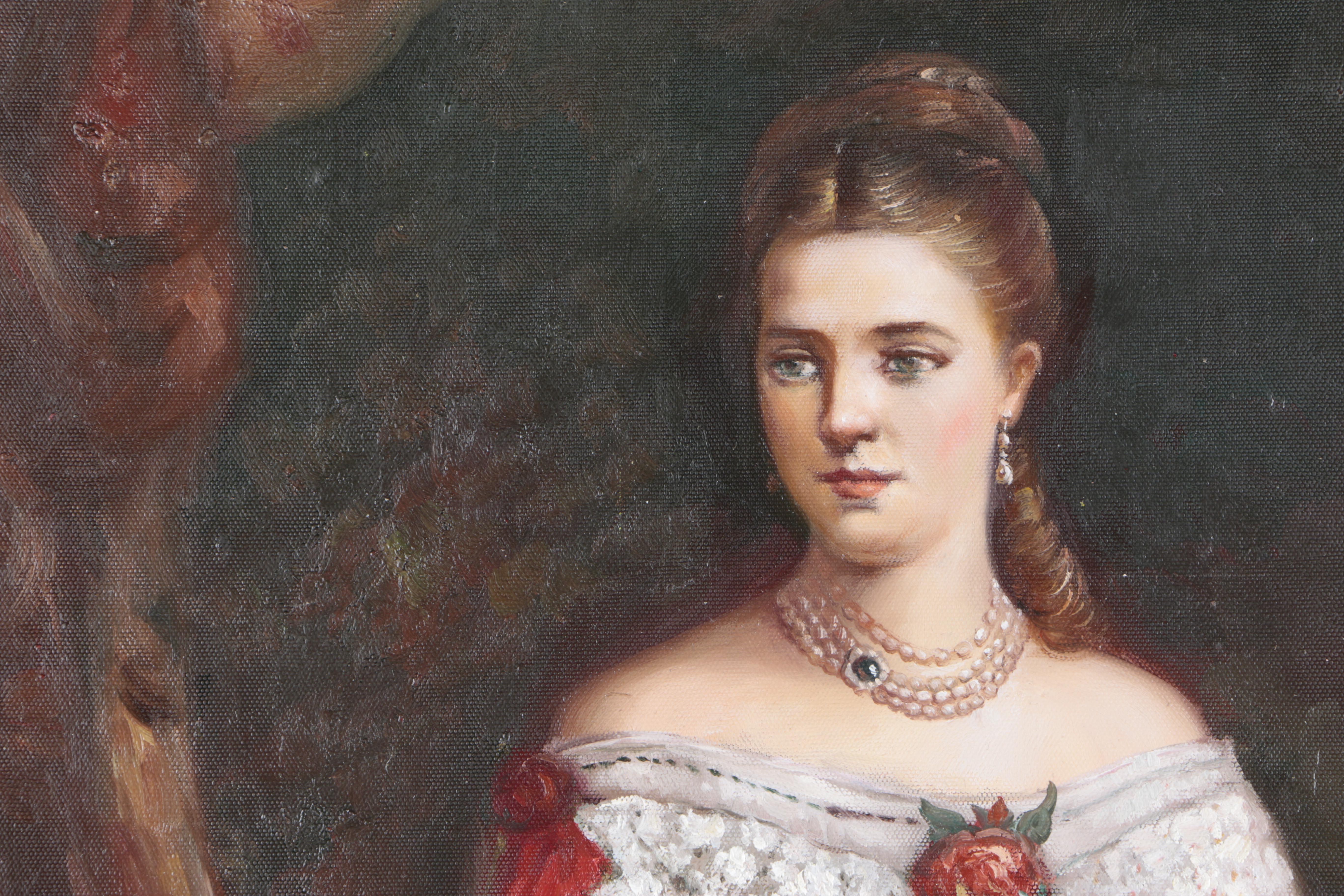 Nicolas Serov Oil Painting After "Portrait of Countess Vera Zubova"