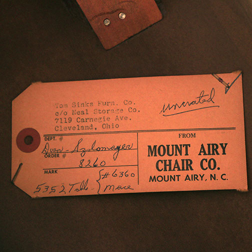 Mid Century Modern Dining Table and Chairs by Mount Airy Chair Co