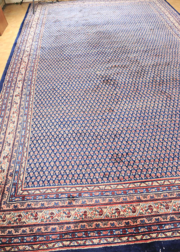 Hand-Knotted Mir-Serabend Wool Area Rug