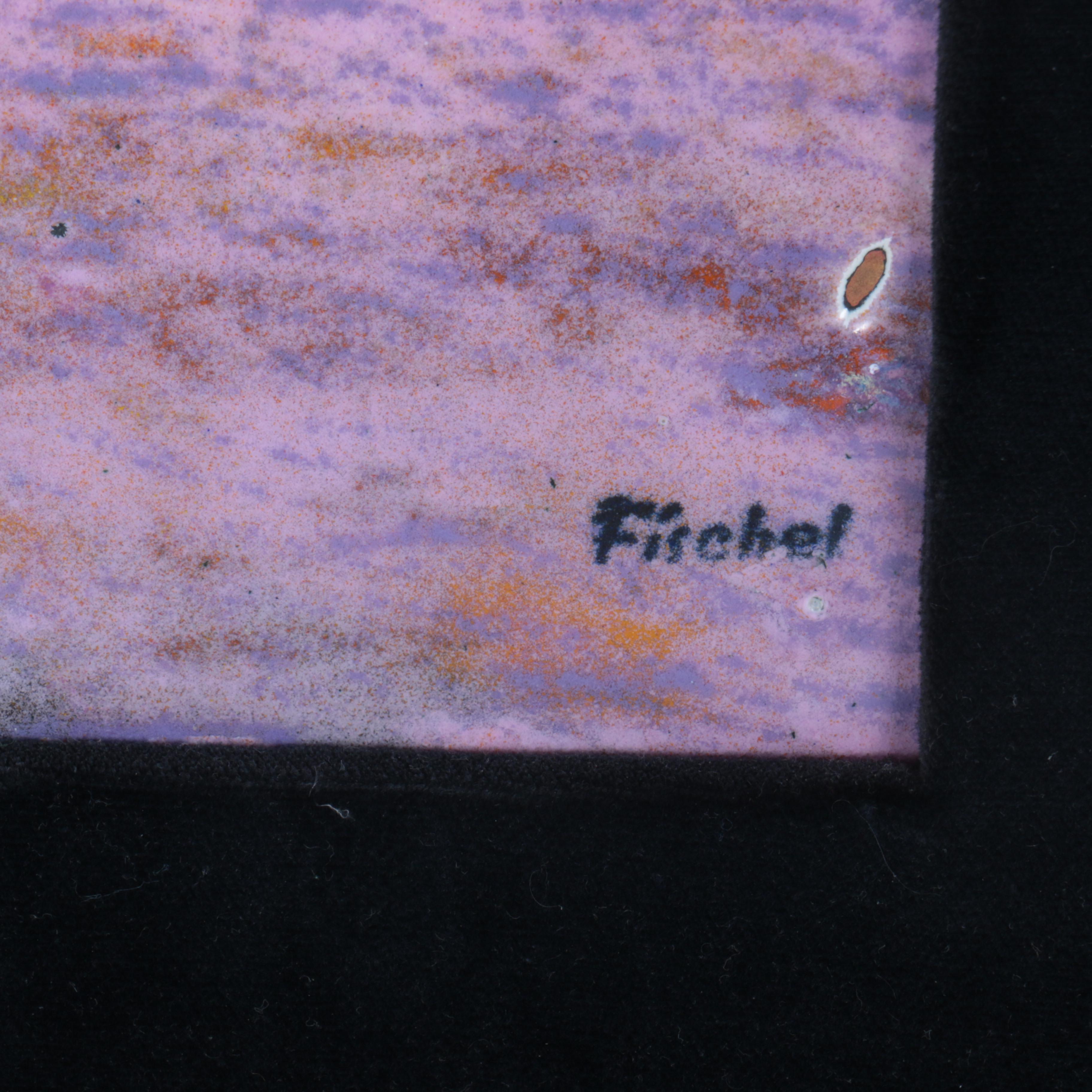 Molly Fischel Enamel on Copper Plate Seascape