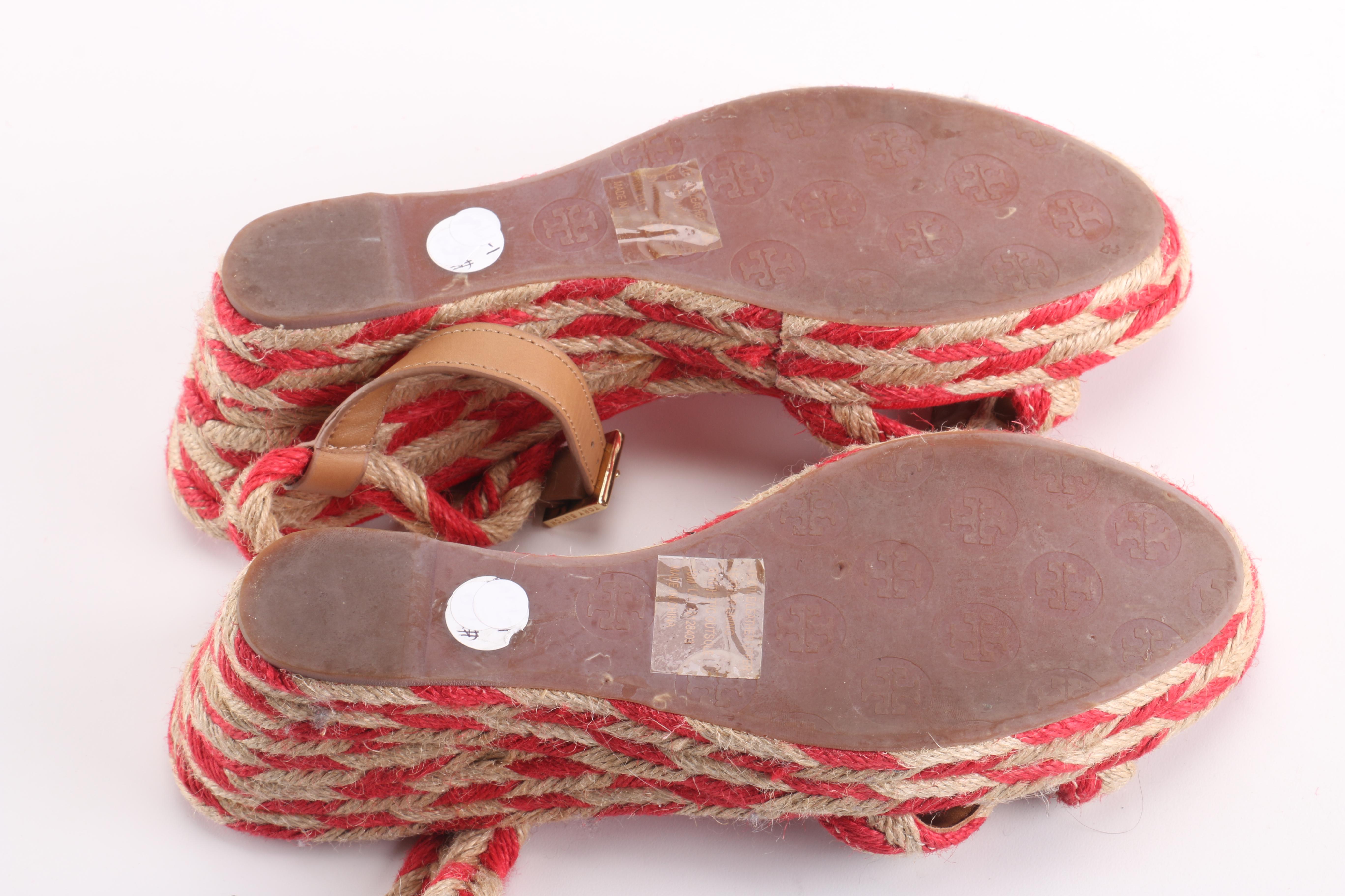 Tory Burch Woven Wedges