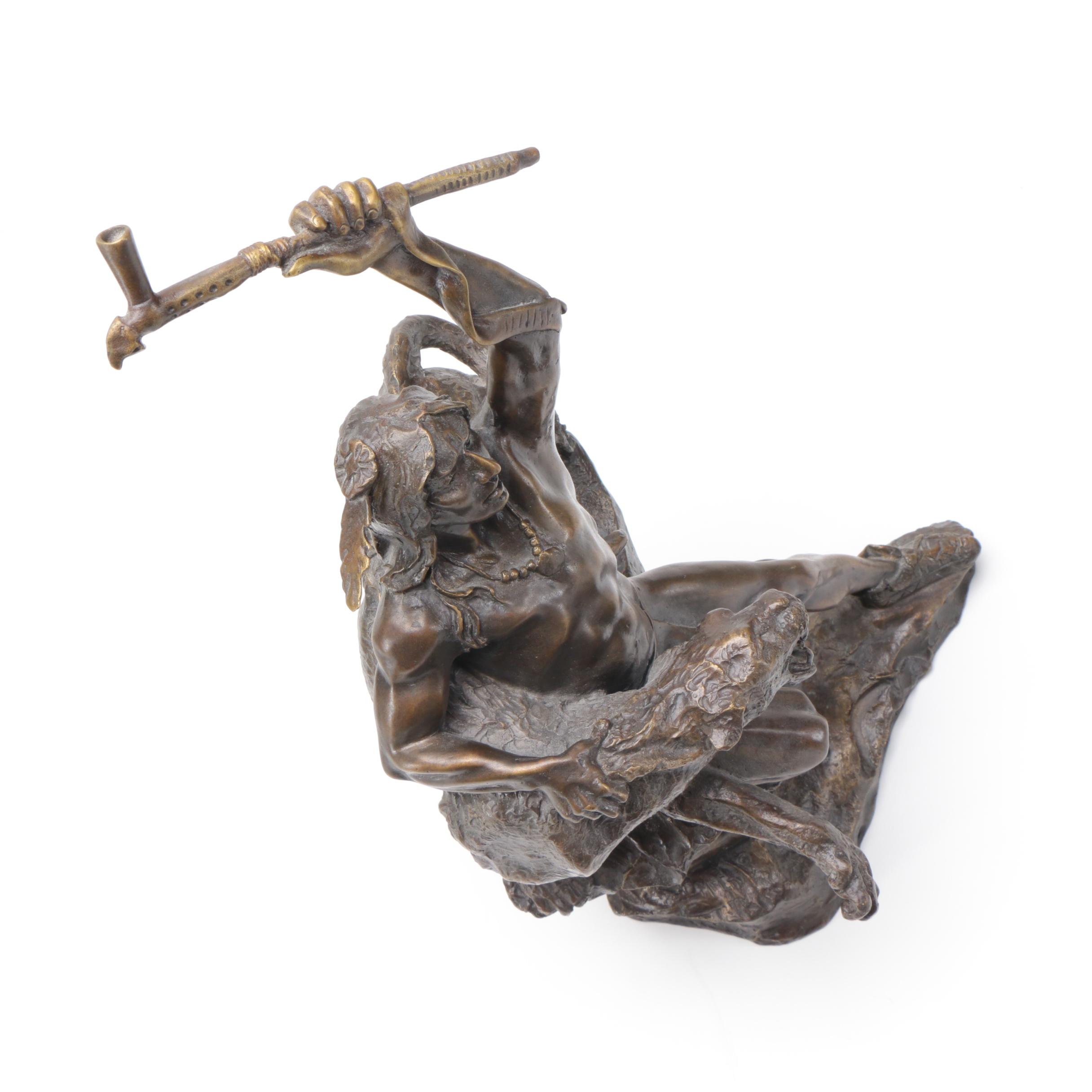 Reproduction Bronze Sculpture After Buck McCain