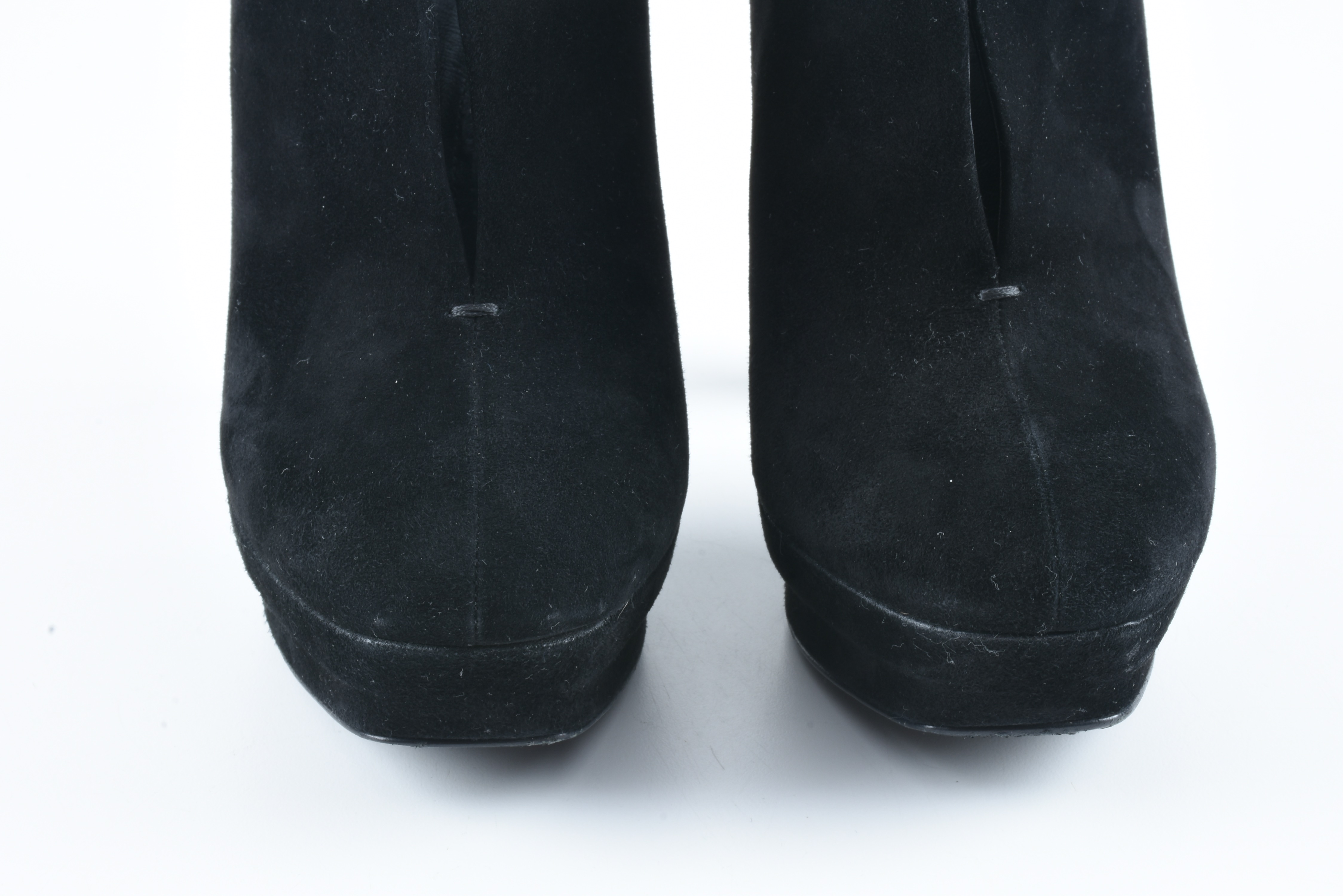 Bottega Veneta Black Suede Platform Booties