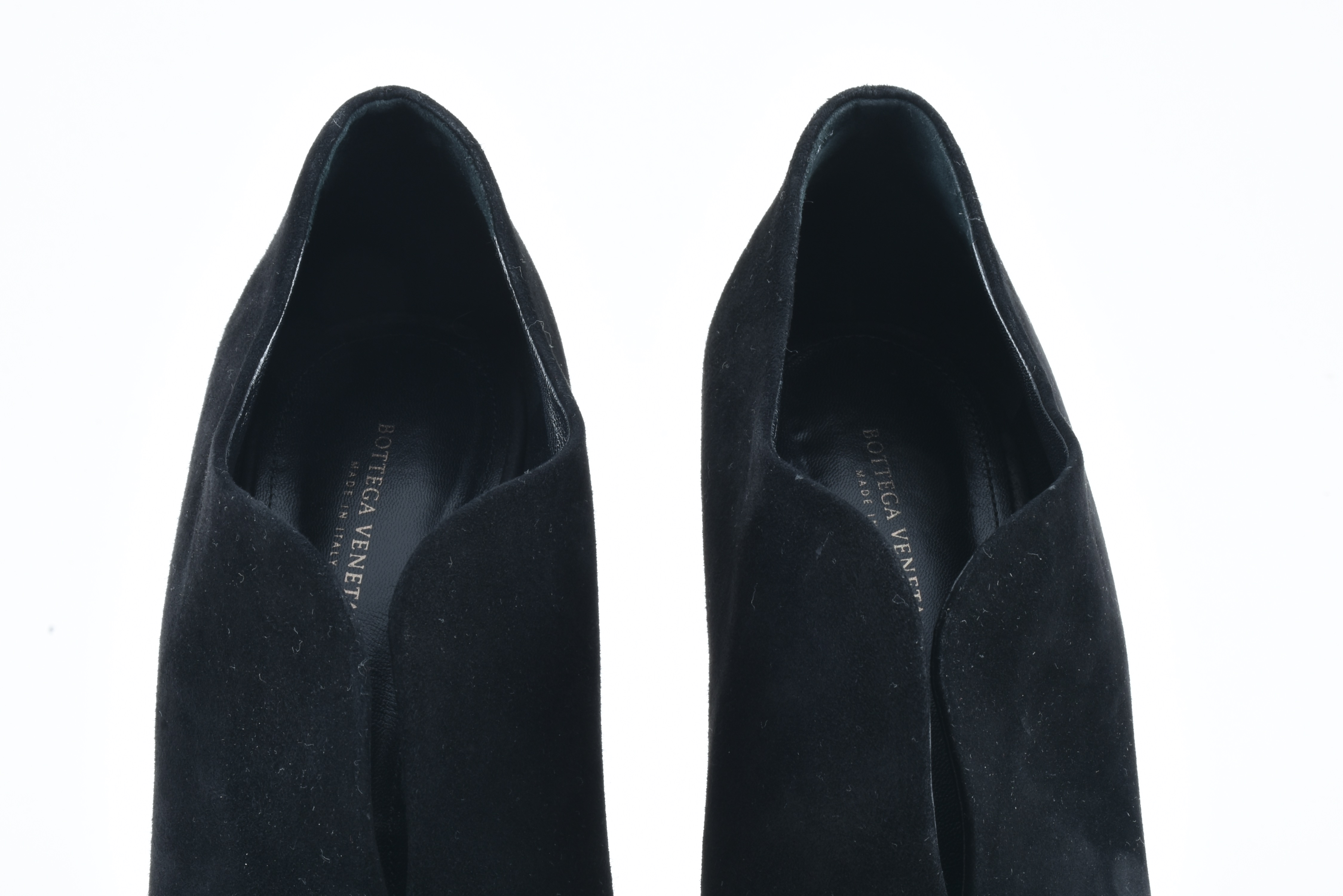 Bottega Veneta Black Suede Platform Booties