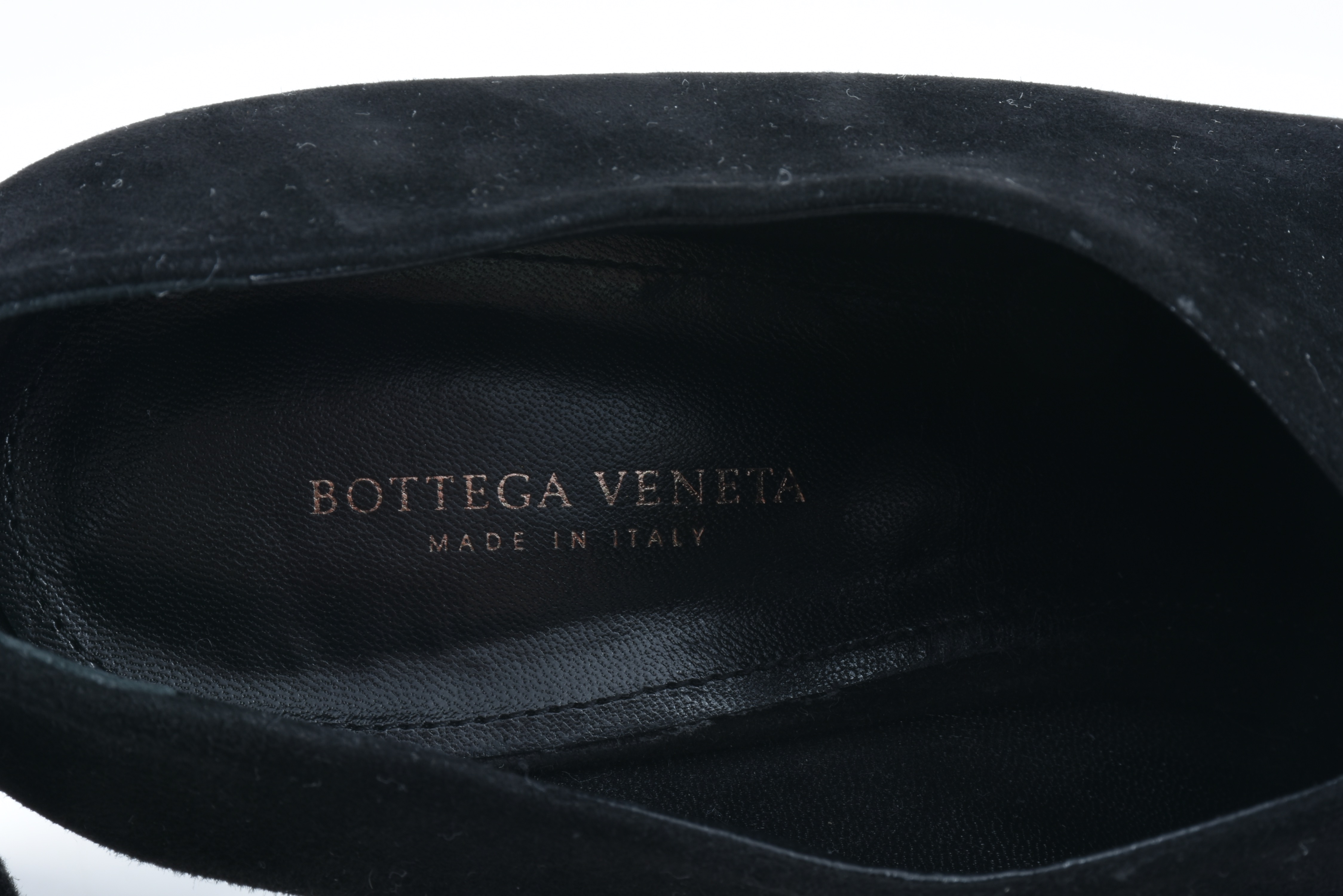 Bottega Veneta Black Suede Platform Booties