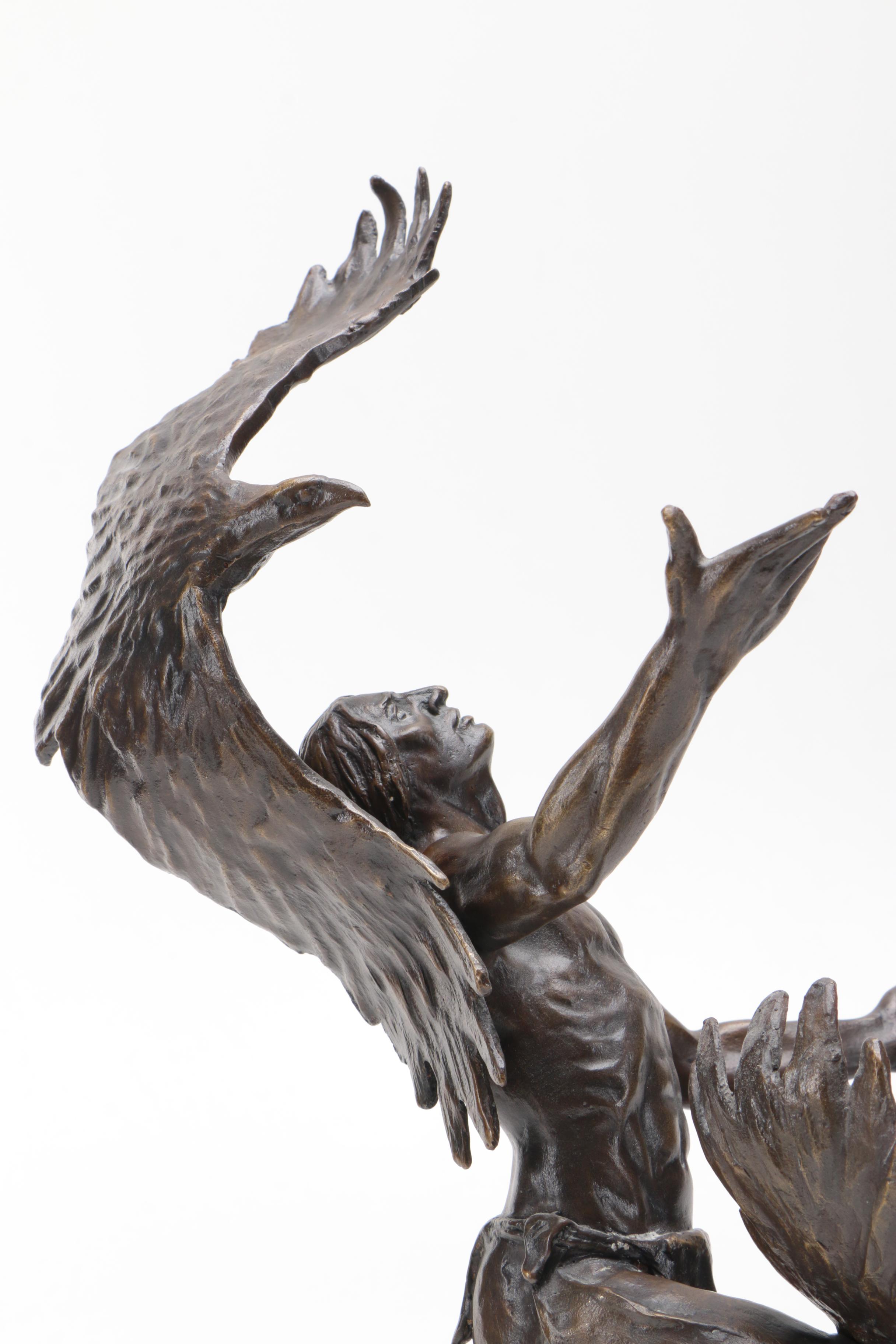 Bronze Sculpture After Buck McCain's "The Soaring Spirits"