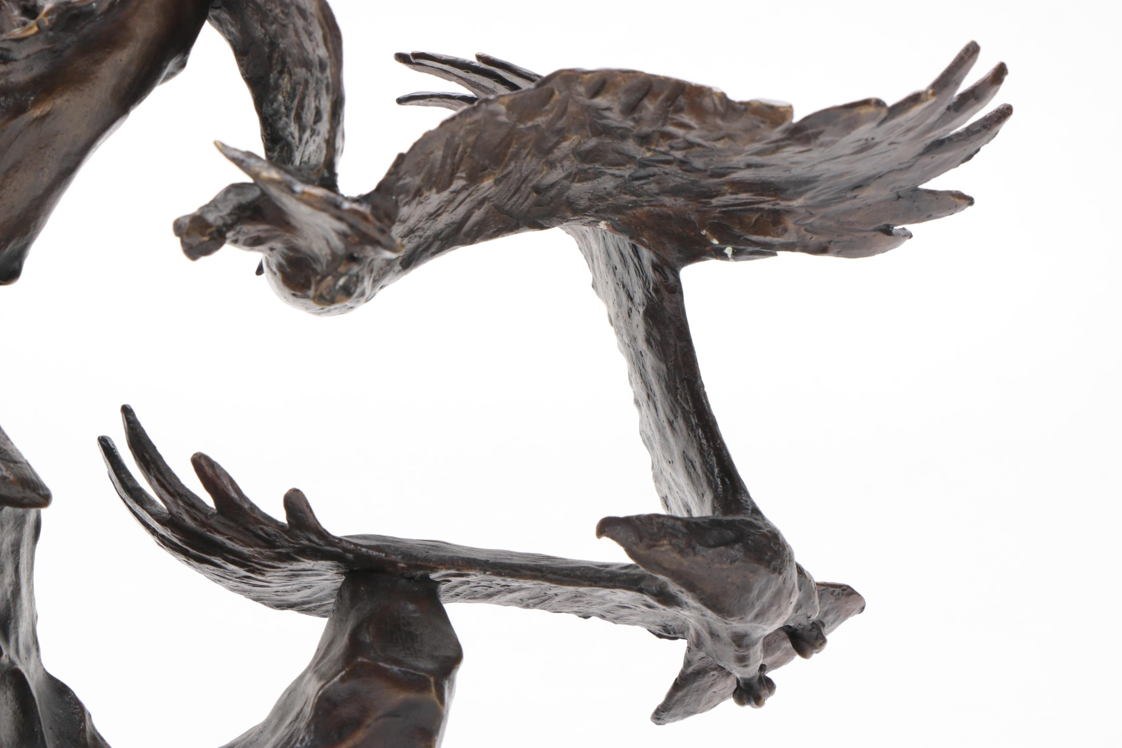 Bronze Sculpture After Buck McCain's "The Soaring Spirits"