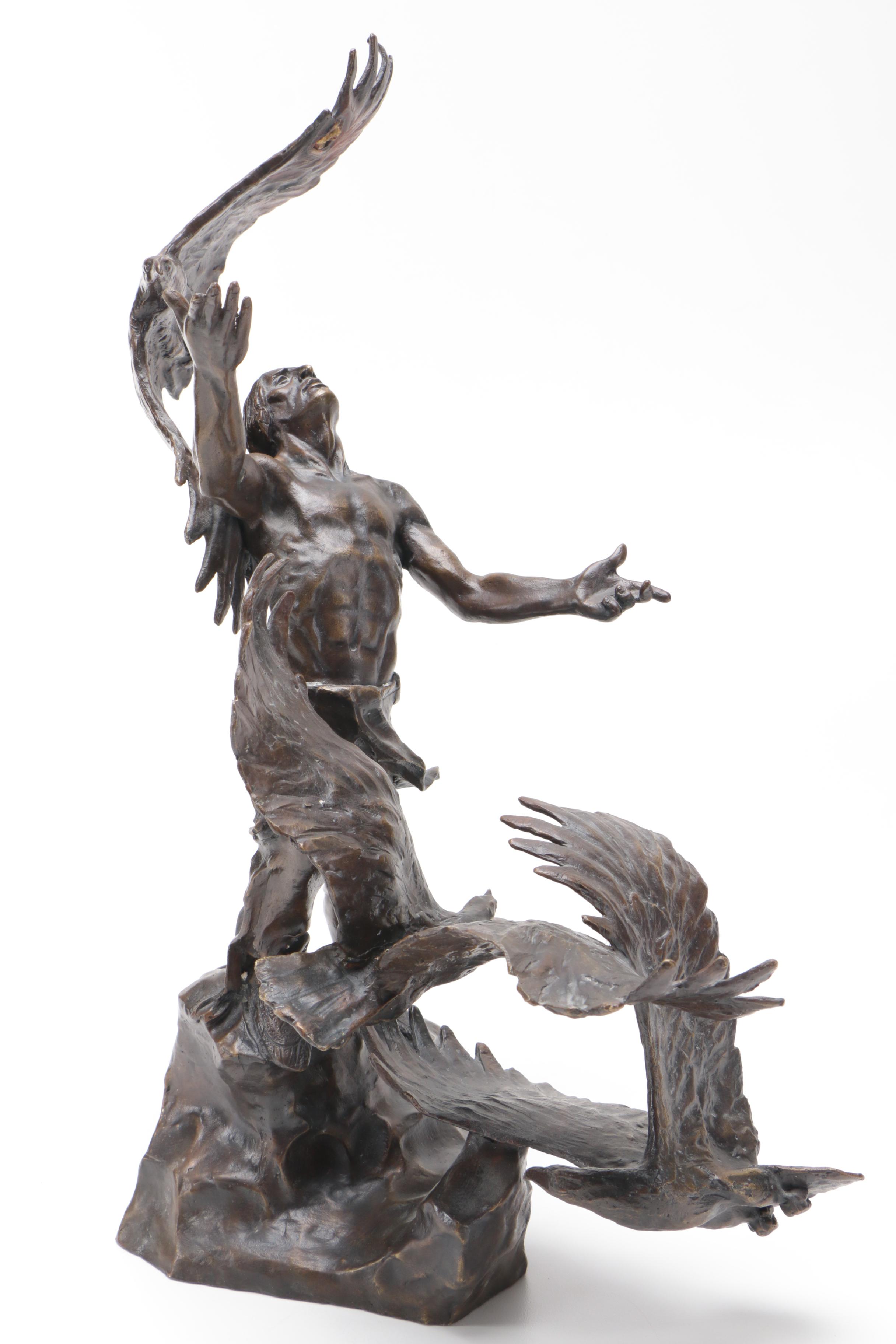 Bronze Sculpture After Buck McCain's "The Soaring Spirits"