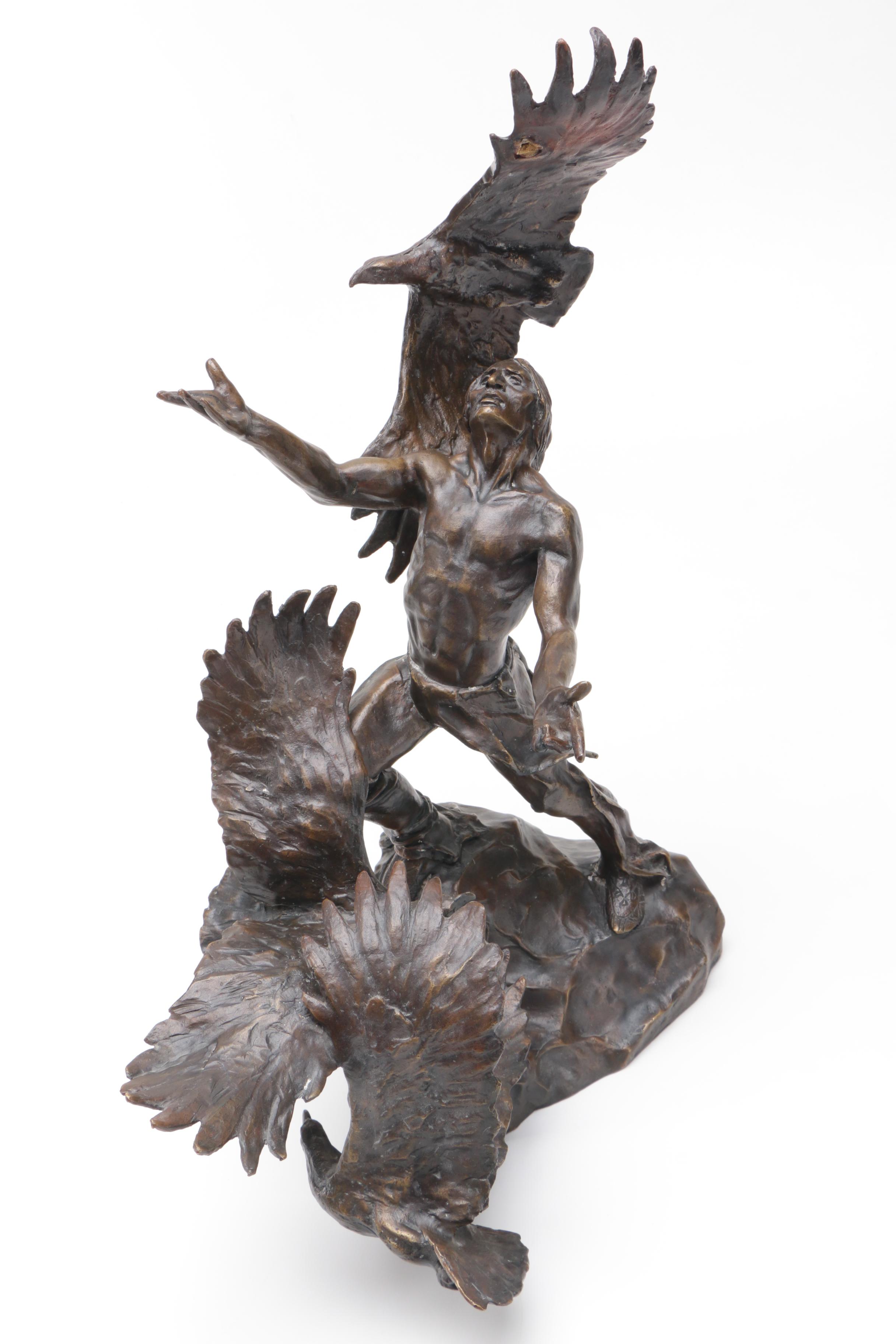 Bronze Sculpture After Buck McCain's "The Soaring Spirits"